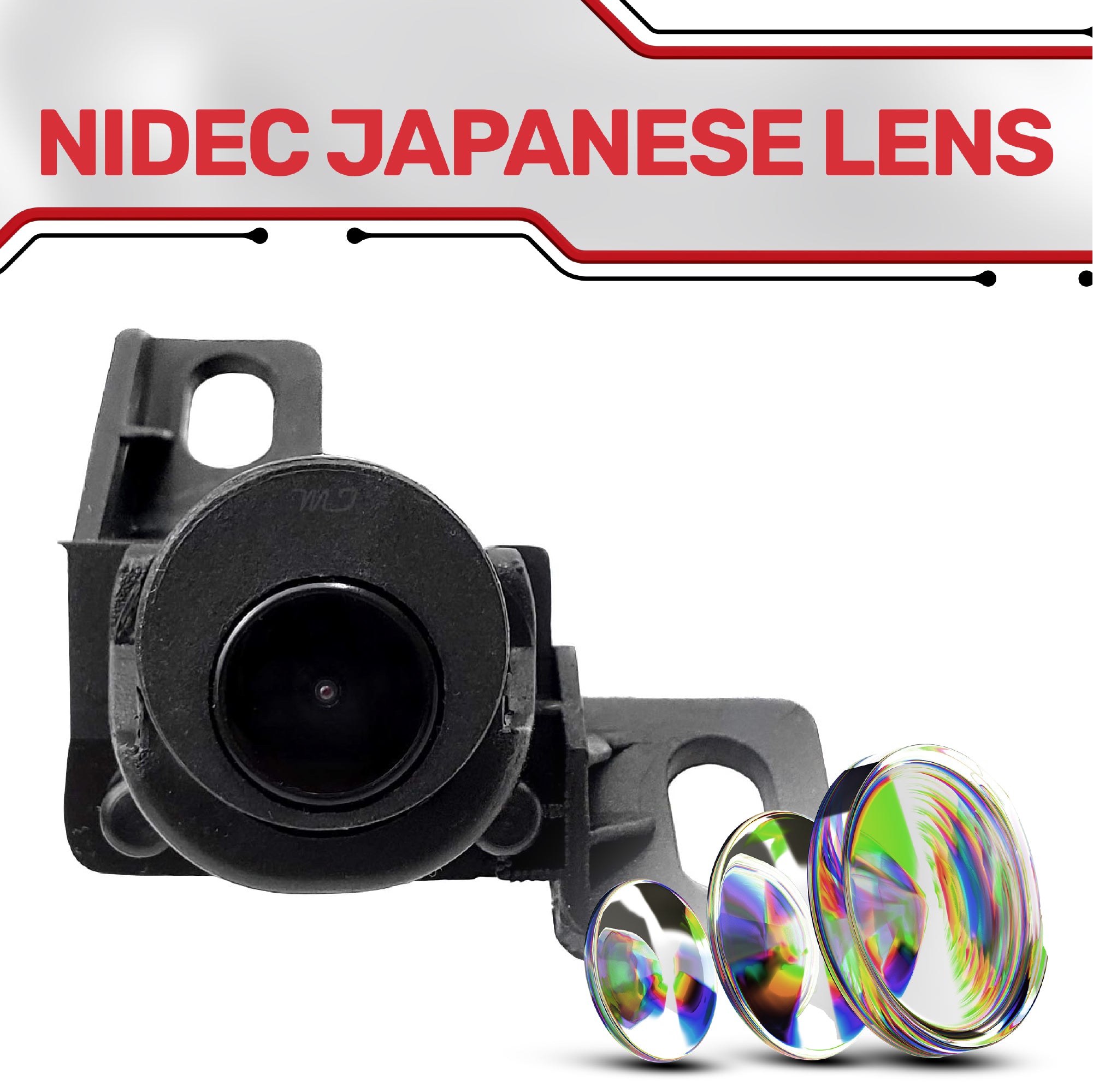 2008-2012 Ford Super Duty OEM Backup Camera Replacement - Part #9C3Z-19G490-E | HD Night Vision, Waterproof Rear View Camera for Truck Parking & Towing Safety