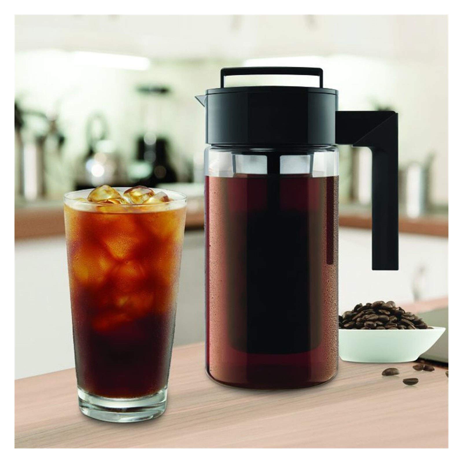 Premium 900ML Cold Brew Coffee Maker with Non-Slip Silicone Handle - Iced Coffee Pot & Kettle for Home, Office & Outdoor Use - Perfect for Iced Coffee, Tea & Cold Beverage Preparation (Random Color)