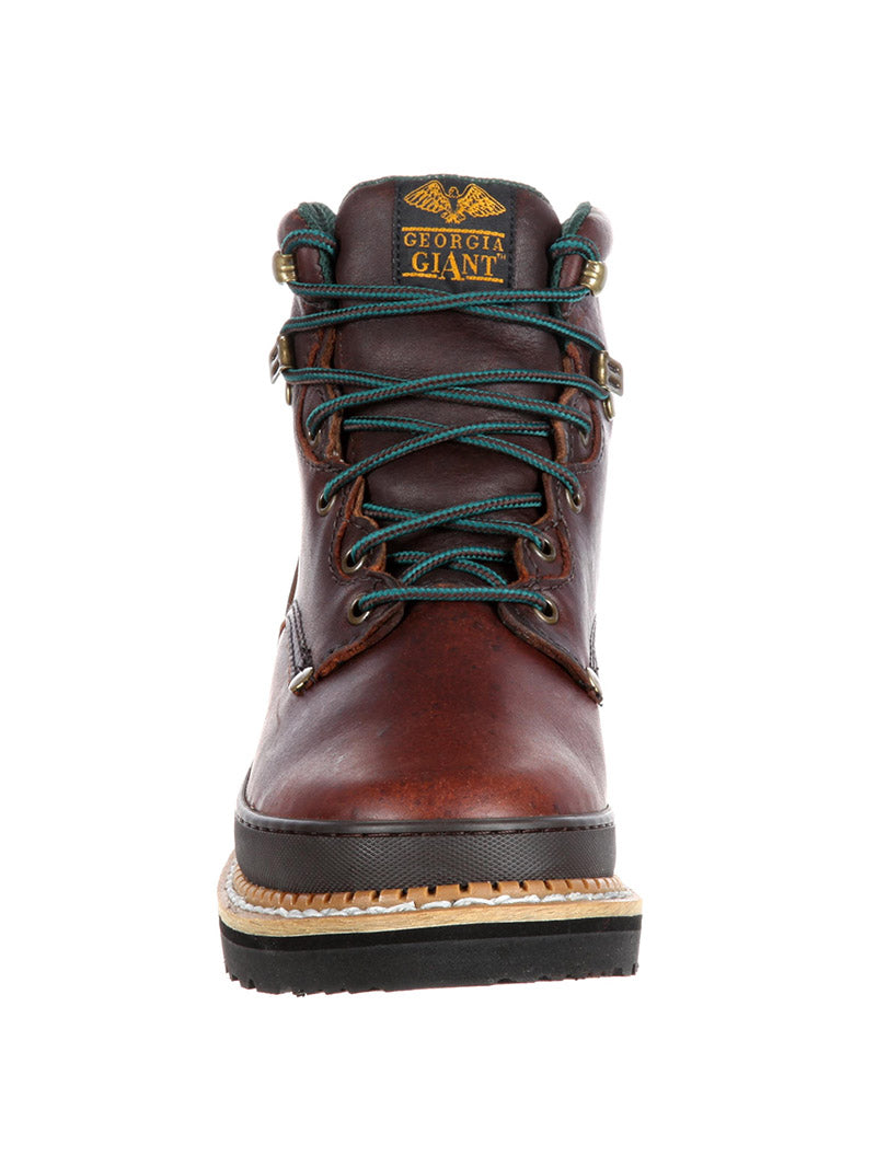 Georgia G6274 Men's Giant Work Boots - Brown Leather Steel Toe Safety Boots for Construction, Heavy Duty & Outdoor Work