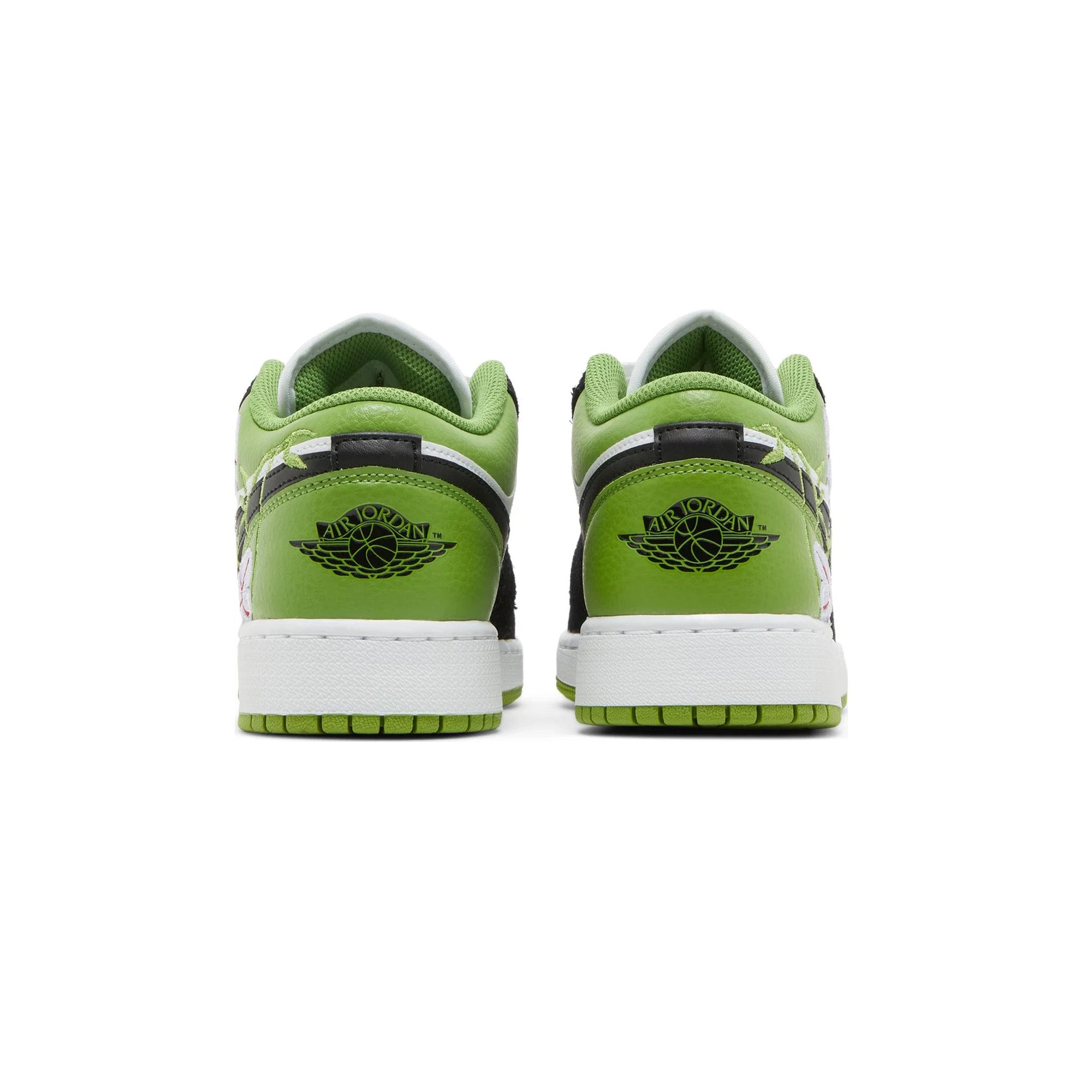 Air Jordan 1 Low SE 'Floral Vines' GS Sneakers (2022) - Women's Basketball Shoes for Casual Wear & Street Fashion