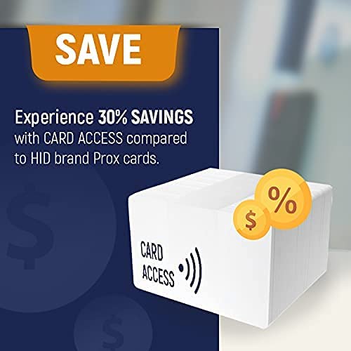 50 Pack Custom Programmed CardAccess Prox Cards - 26 Bit H10301 Format HID 1386 ISOProx II Compatible - Ideal for Office Security, Building Access & Time Attendance Systems