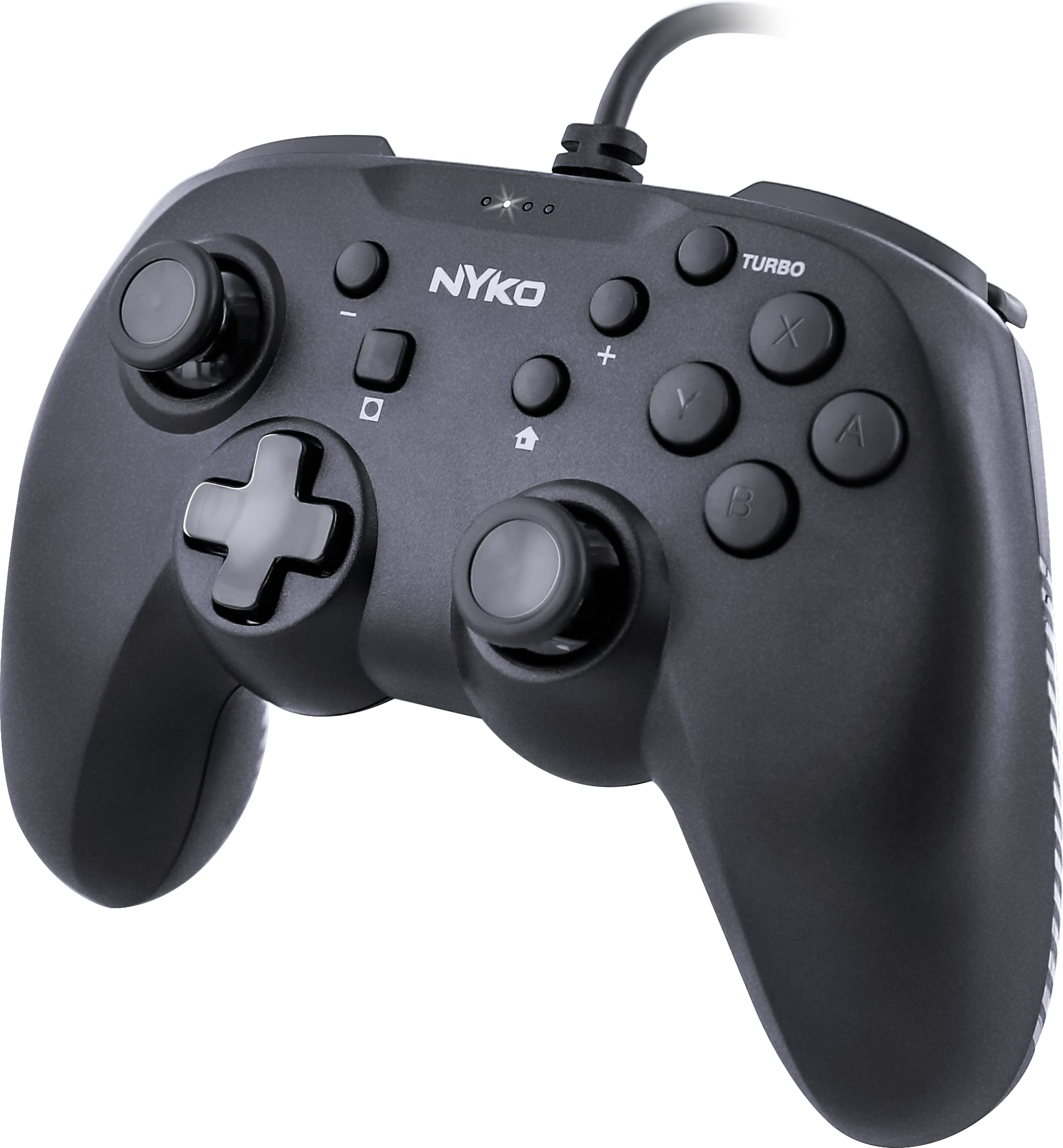 Nyko Prime Wired Controller for Nintendo Switch - Ergonomic Gamepad with Vibration & Turbo Button - Compatible with PC & Switch - Perfect for Competitive Gaming & Long Play Sessions (Black)