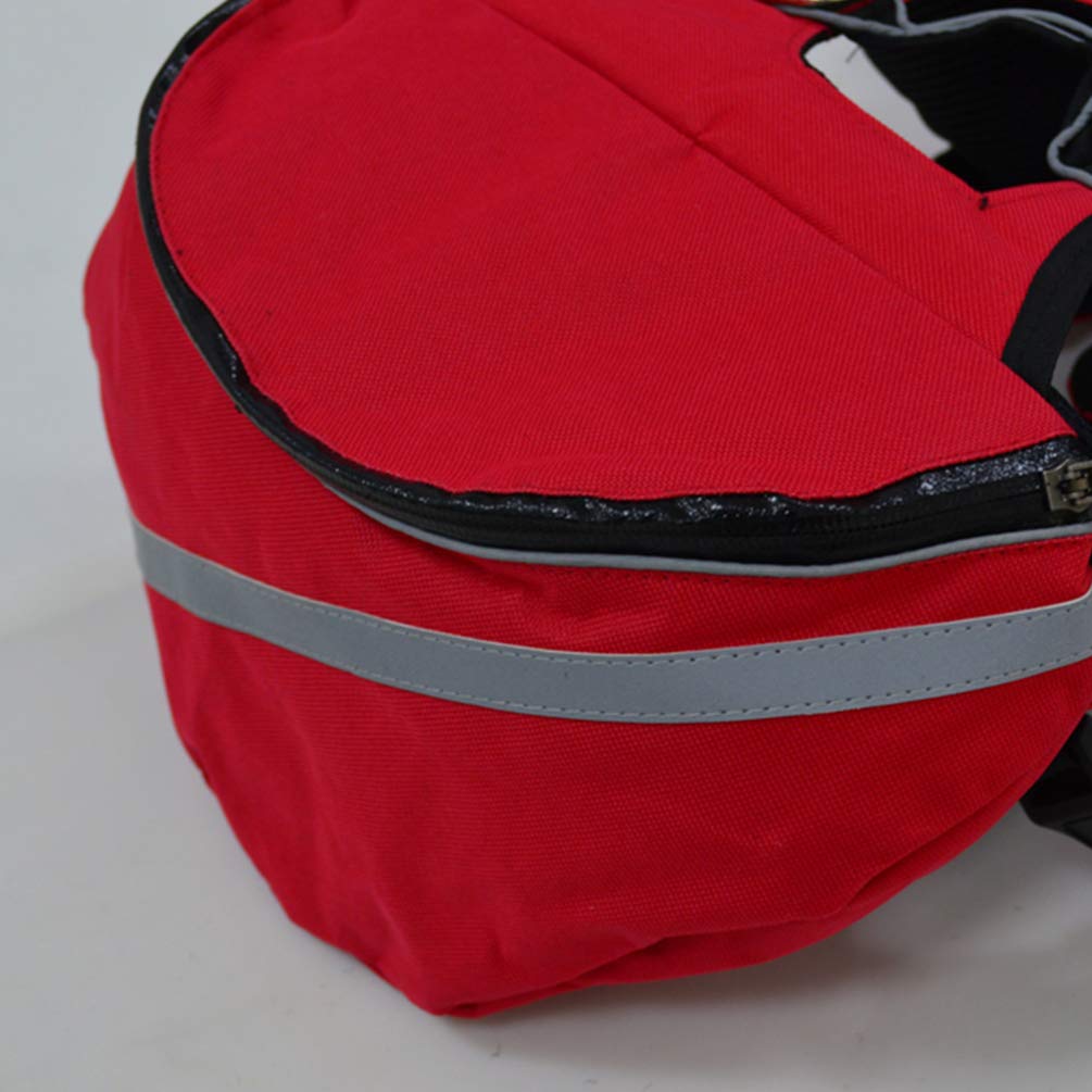 **Balacoo Travel Backpack for Dogs - Hiking Saddle Bag Pet Carrier with Pockets, Outdoor Camping Vest for Small & Medium Dogs (Red, Size) - Perfect for Hiking, Camping & Outdoor Adventures**