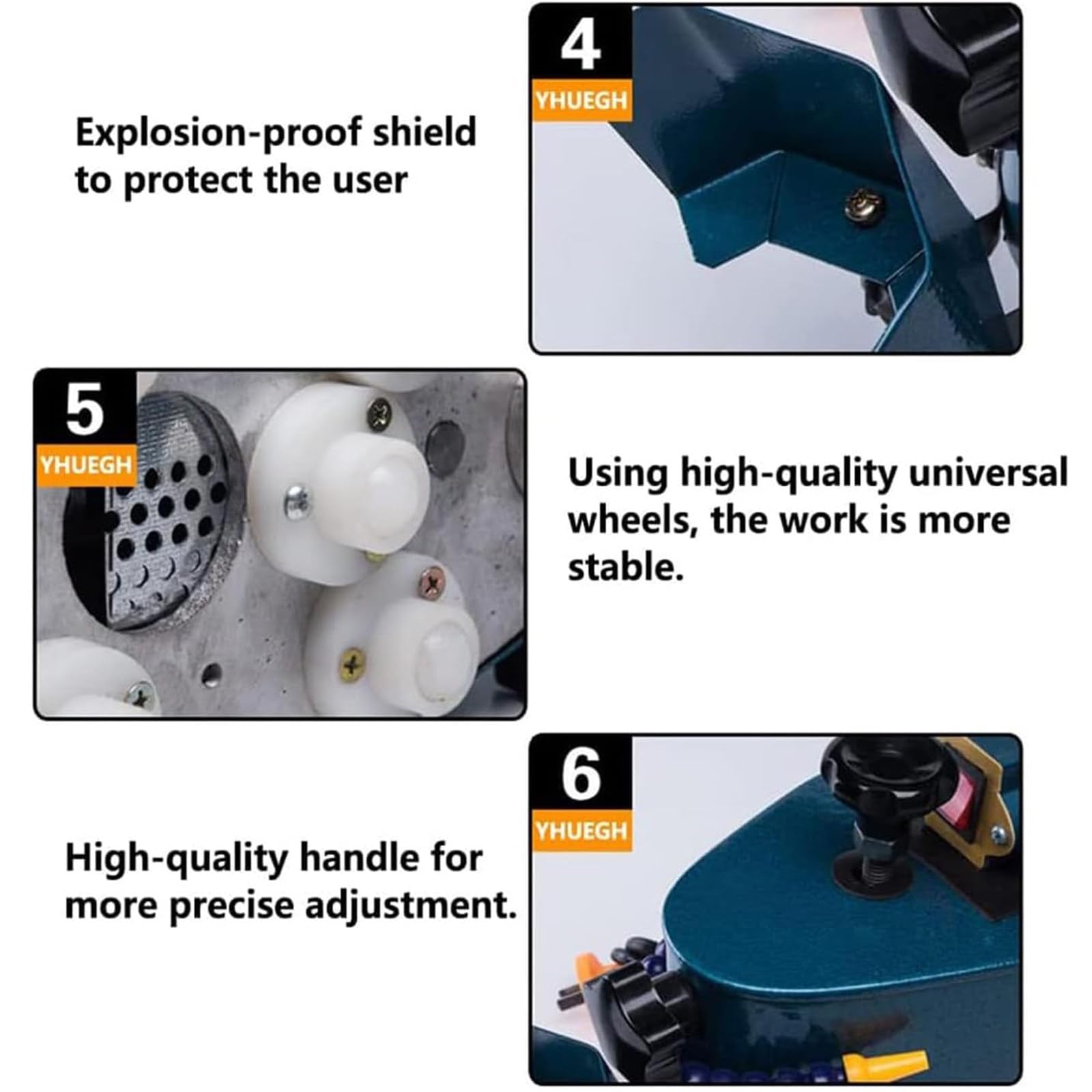 110V 800W Electric Glass Edging Machine - High Speed 8000r/min Glass Grinder for Straight, Round & Beveled Edges - Perfect for Glass, Acrylic, Marble & Ceramic Polishing (28×15×24cm) - Ideal for DIY Projects, Home Renovations & Professional Glass Workshops