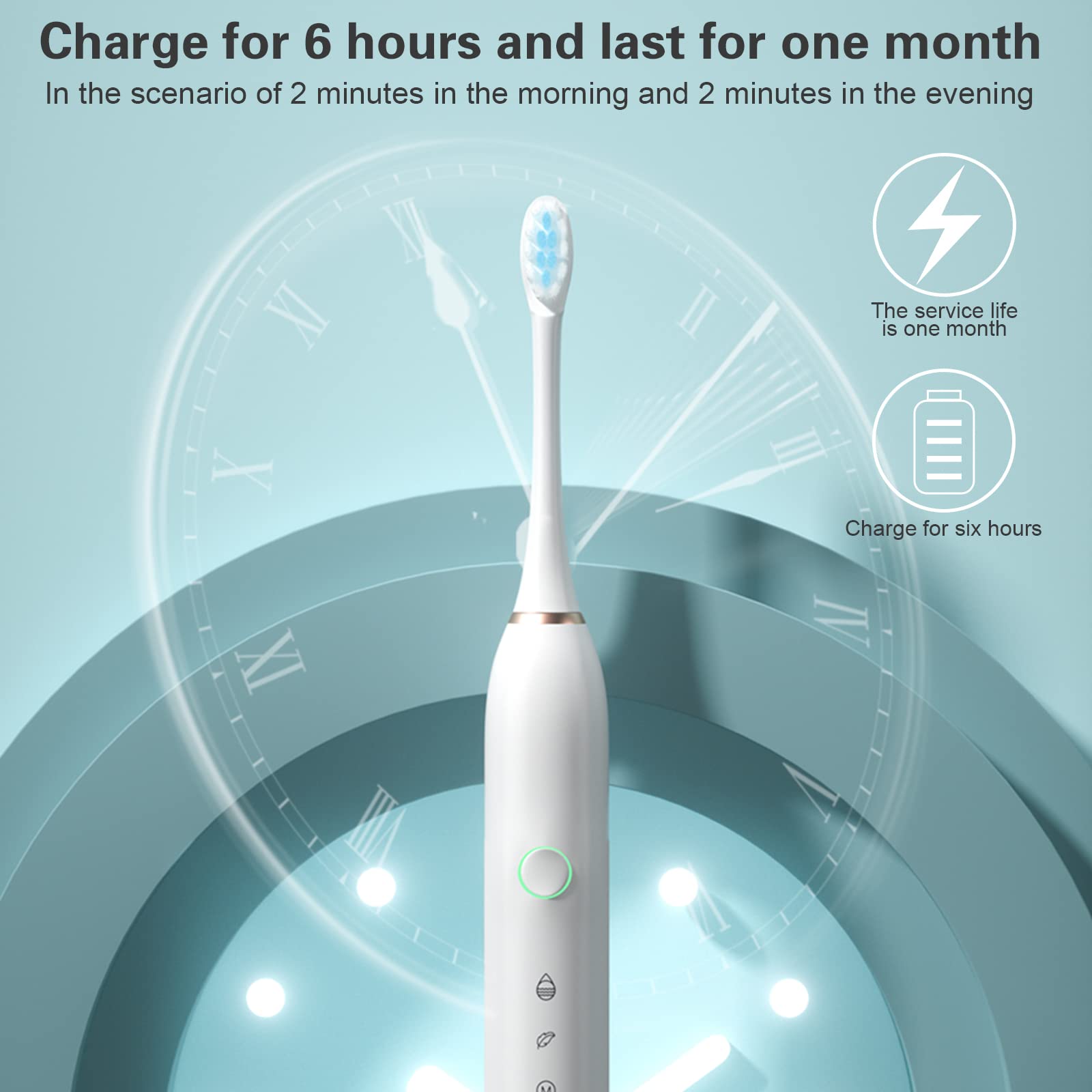 2 Pack Sonic Electric Toothbrush for Adults & Kids - Rechargeable Toothbrush with 8 Brush Heads, 6 Cleaning Modes, 2-Minute Smart Timer, 4-Hour Fast Charge (45 Days Use) - Perfect for Family Oral Care & Travel Dental Hygiene (White & Pink)