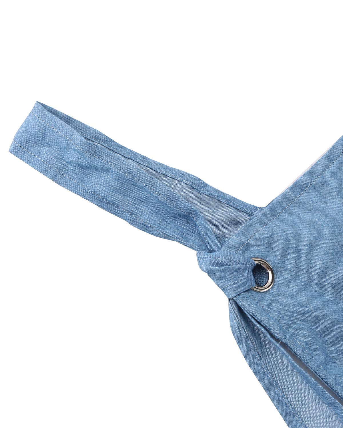 Styledome Women's Sleeveless Strappy Jumpsuit with Pockets - Baggy Romper Bib Overalls in Light Blue | XX-Large Size | Perfect for Summer Outings, Beach Vacations & Casual Streetwear