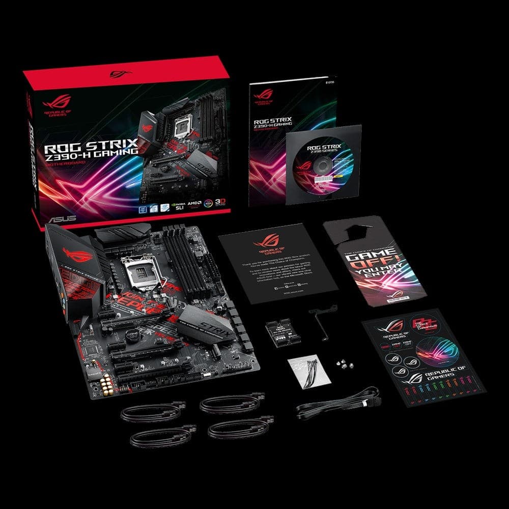 ASUS ROG STRIX Z390-H Gaming Motherboard - ATX Form Factor, LGA 1151 Socket, DDR4 Support, RGB Lighting - Perfect for PC Gaming, Streaming & Content Creation
