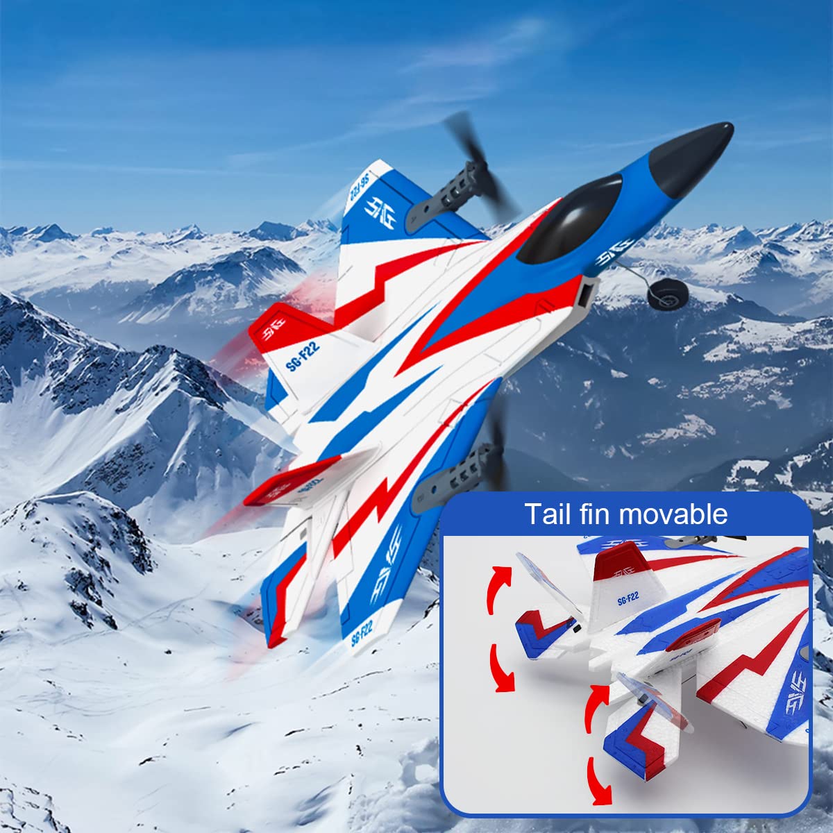 **F-22 RC Airplane 4 Channel Remote Control Plane for Beginners & Adults - Stunt Flying, Xpilot Stabilization, Aerobatic Drone with 2 Batteries - Perfect Gift for Kids & Outdoor Hobbyists (Great for Parks, Backyards & RC Flying Events)**
