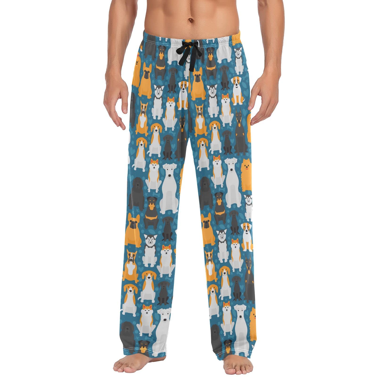 **Men's Lightweight Sleep Pajama Pants with Pockets & Comfortable Waistband - Cozy Lounge & Home Wear for Relaxing Evenings**