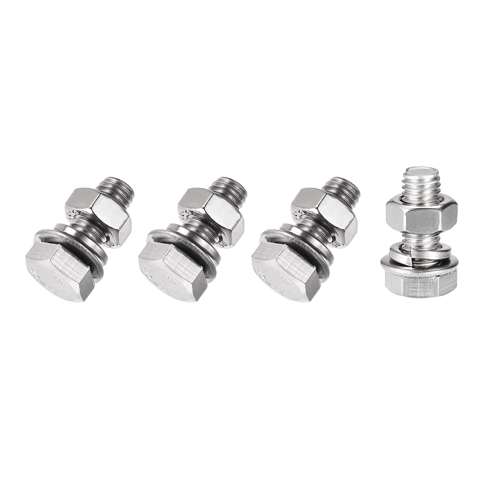 METALLIXITY M8x20mm Hex Screws Bolts Kit - 304 Stainless Steel for Home Appliances