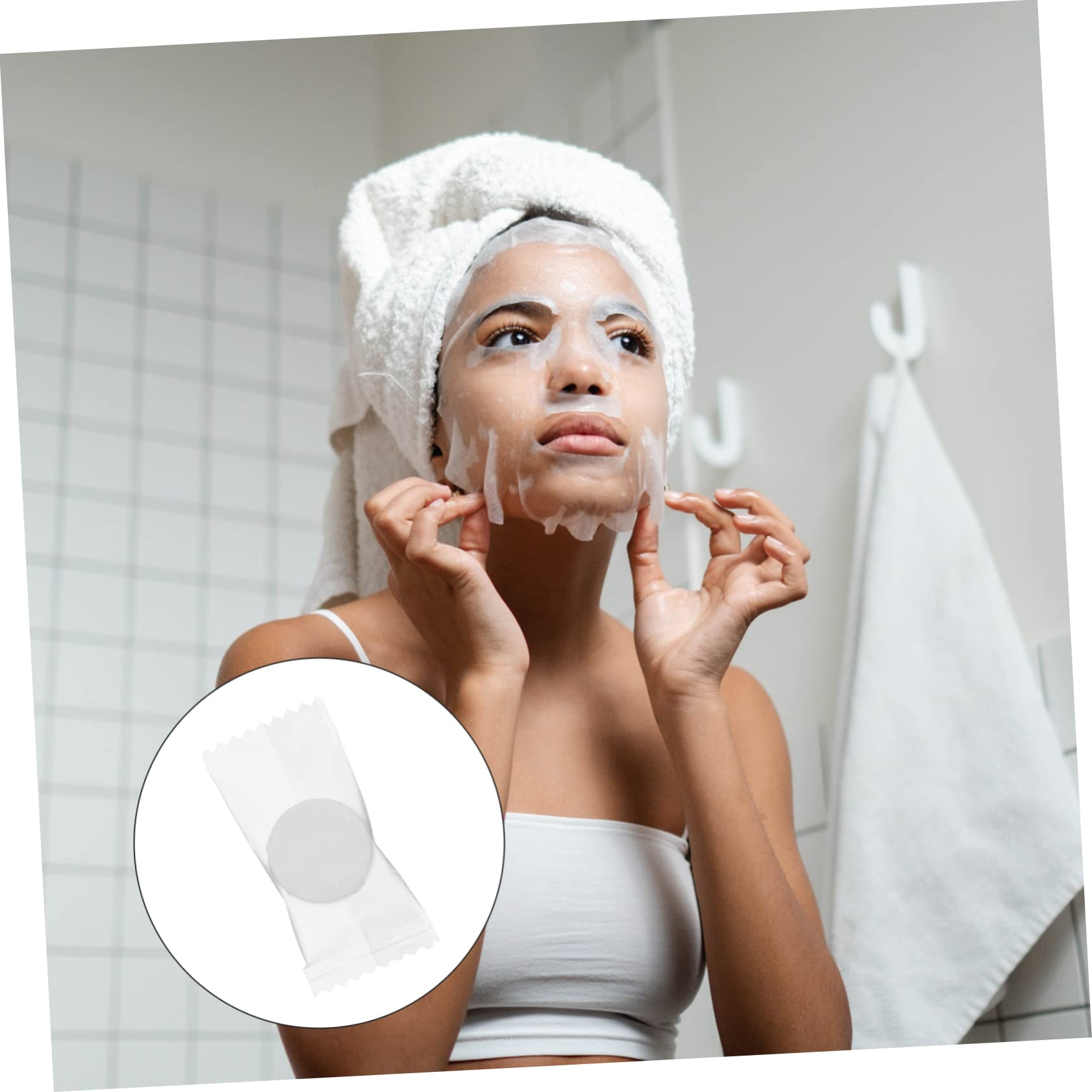 100 Pack Compressed Facial Mask Sheets - Gentle & Non-Fluorescent Skin Care Beauty Masks for Hydration & Brightening - Perfect for Daily Skincare Routine, Spa Day, or Travel
