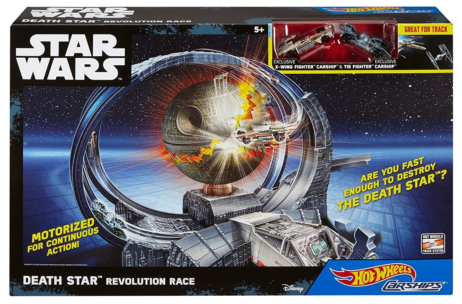 Hot Wheels Star Wars Death Star Revolution Race Track Set - Die-Cast Carships & Action Playset for Kids - Perfect for Star Wars Fans & Collectors - Great for Birthday Gifts & Indoor Racing Fun