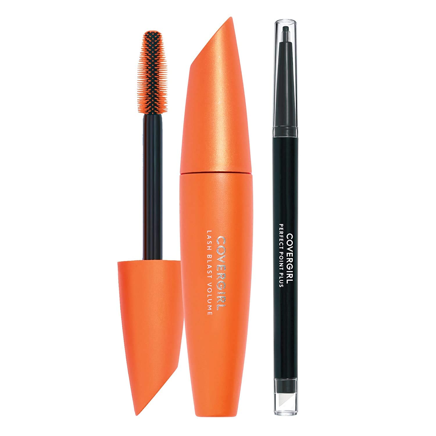 CoverGirl Lash Blast Volume Waterproof Mascara Very Black & Perfect Point Plus Eyeliner Black Onyx - Special Value Pack (0.026 lb) | Long-Lasting Smudge-Proof Makeup for Day & Night Wear