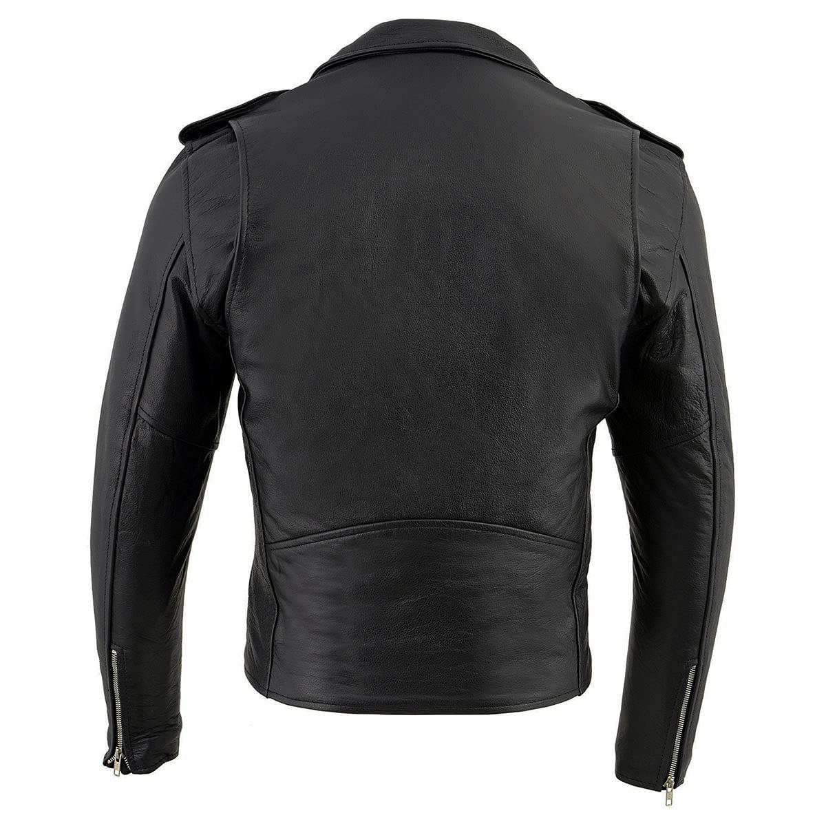 Premium Milwaukee Leather Men's Motorcycle Jacket - Classic Black MC Style Rider Jacket for Harley, Cruiser & Street Bikes - Durable & Comfortable for Riding, Commuting & Outdoor Adventures