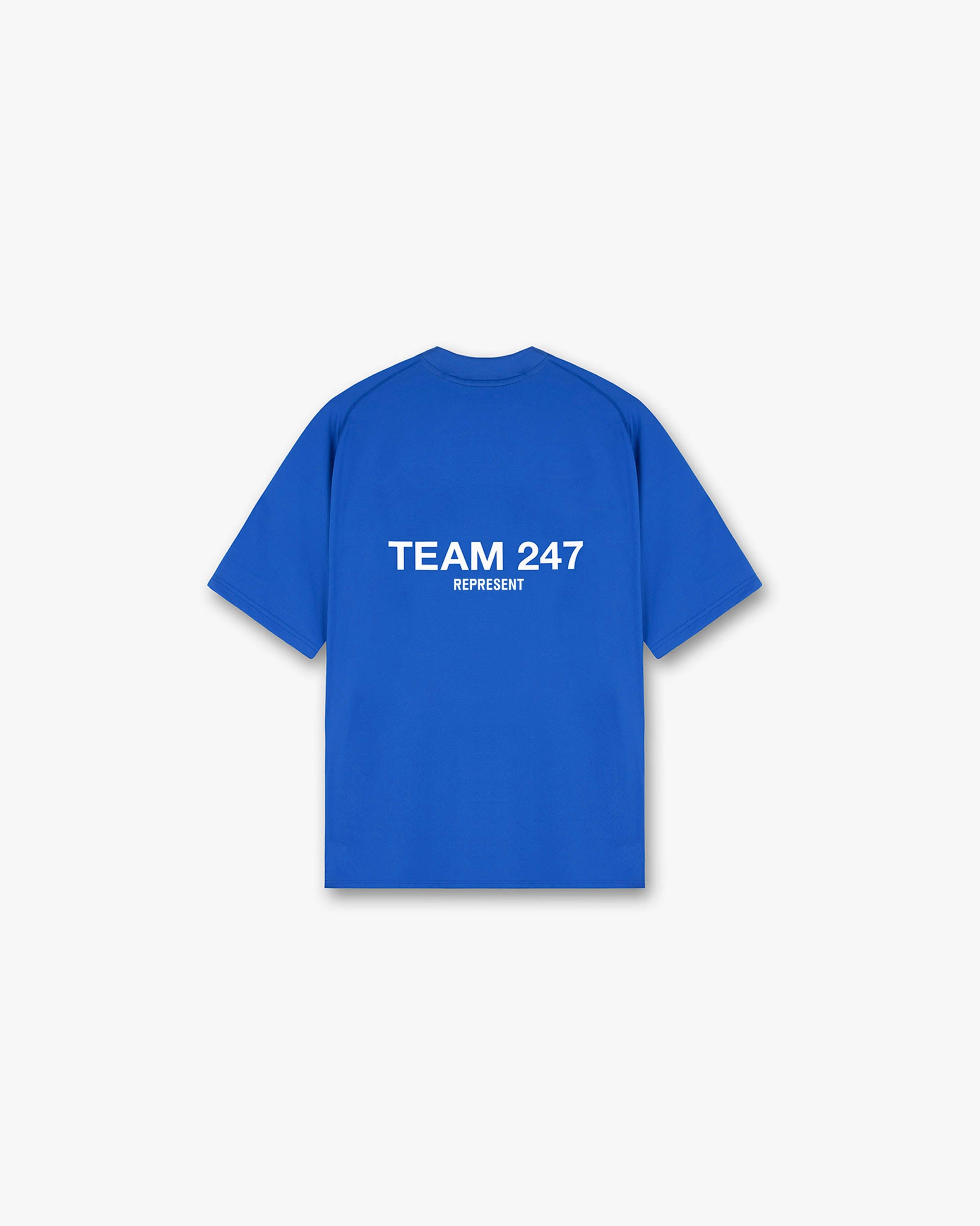 Team 247 Oversized T-Shirt for Men & Women - Soft Cotton Relaxed Fit Cobalt Blue Casual Tee - Perfect for Lounge Wear, Street Style & Everyday Comfort