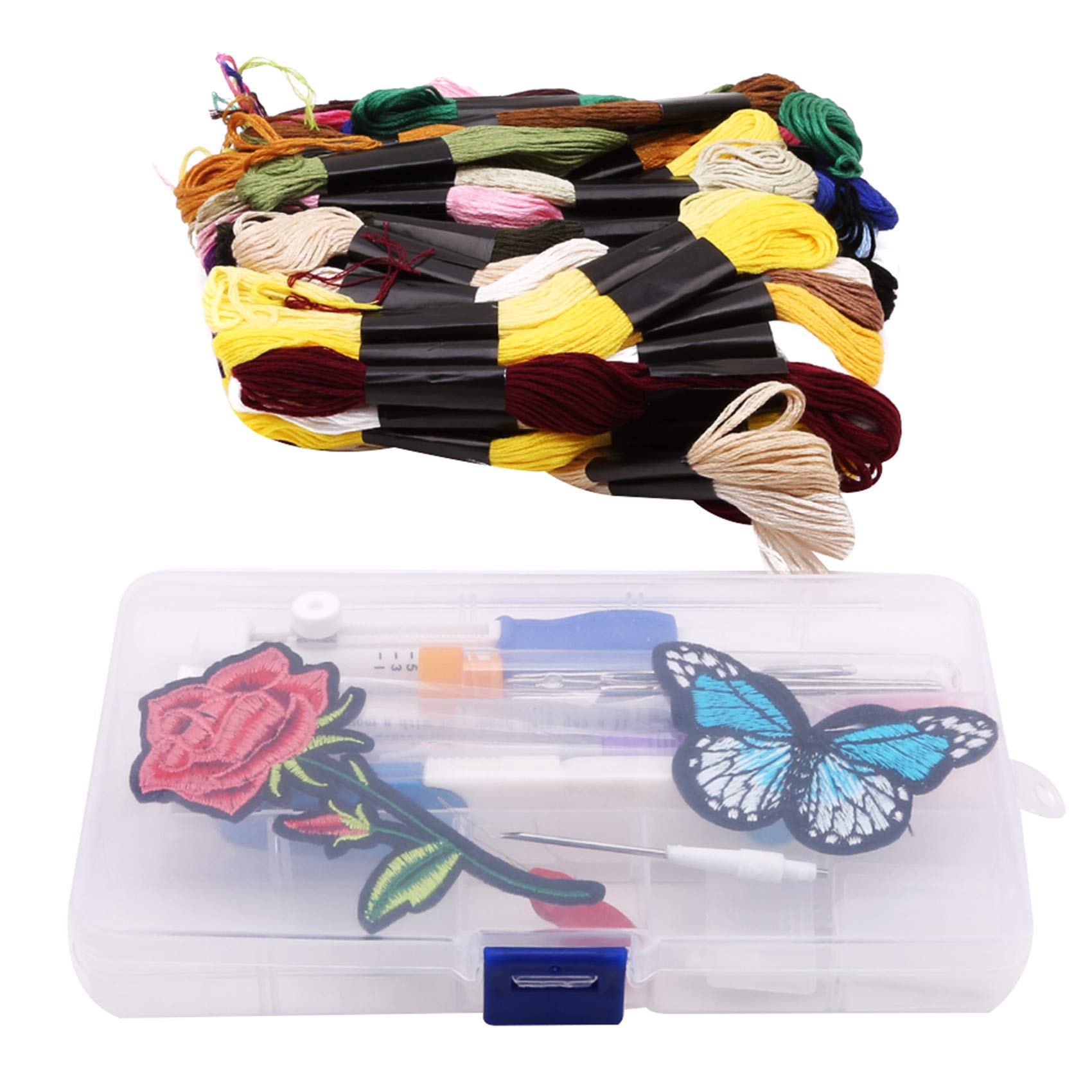 DONGMING Embroidery Punch Needle Kit for Beginners - DIY Craft Sewing Tool with Cross Stitch Supplies - Perfect for Handmade Home Decor, Gifts & Relaxing Art Therapy Projects