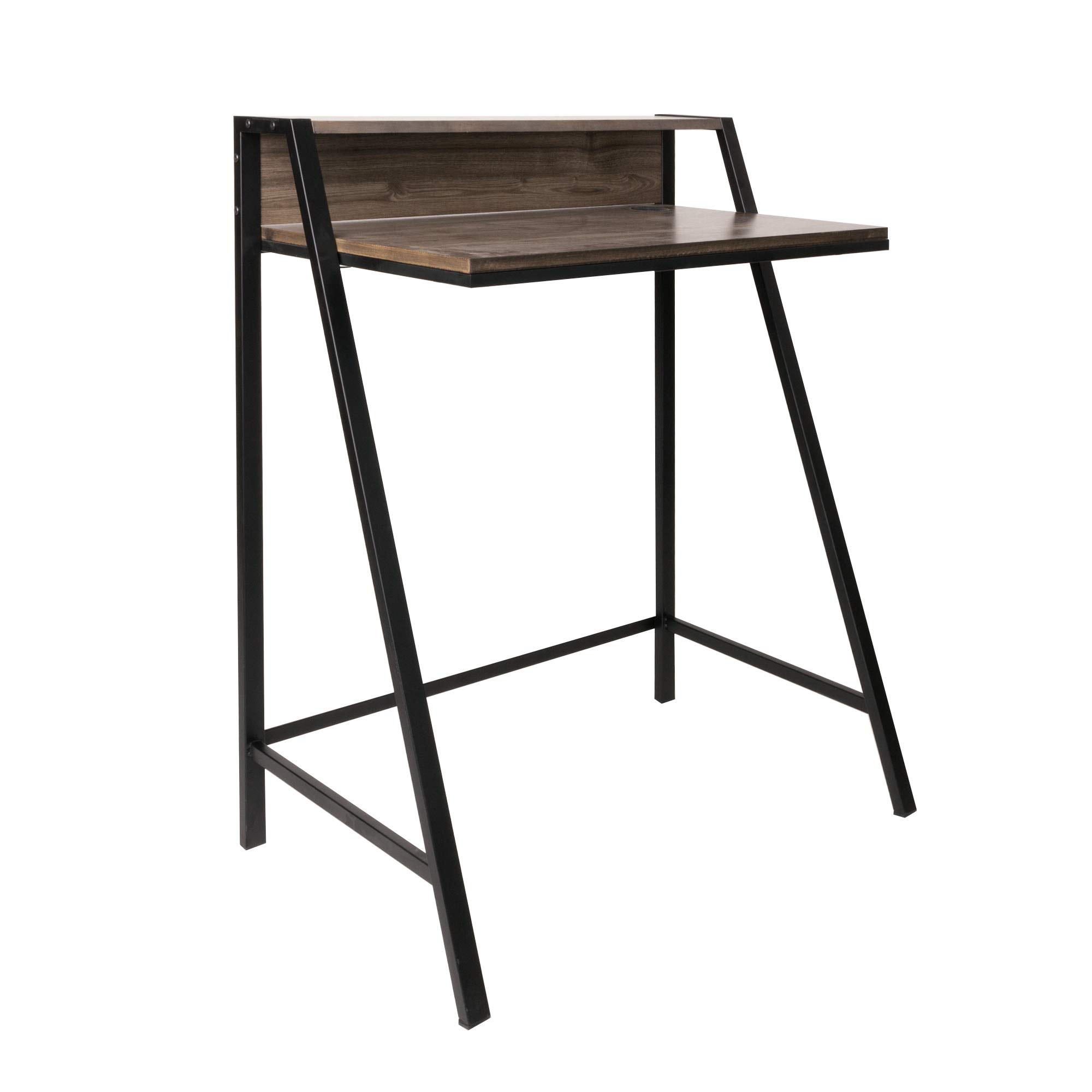 Portable Compact Home Office Desk with Mini Hutch - Lightweight Wooden Writing Table for Small Spaces, Dorm Rooms & Workspaces | American Art Decor