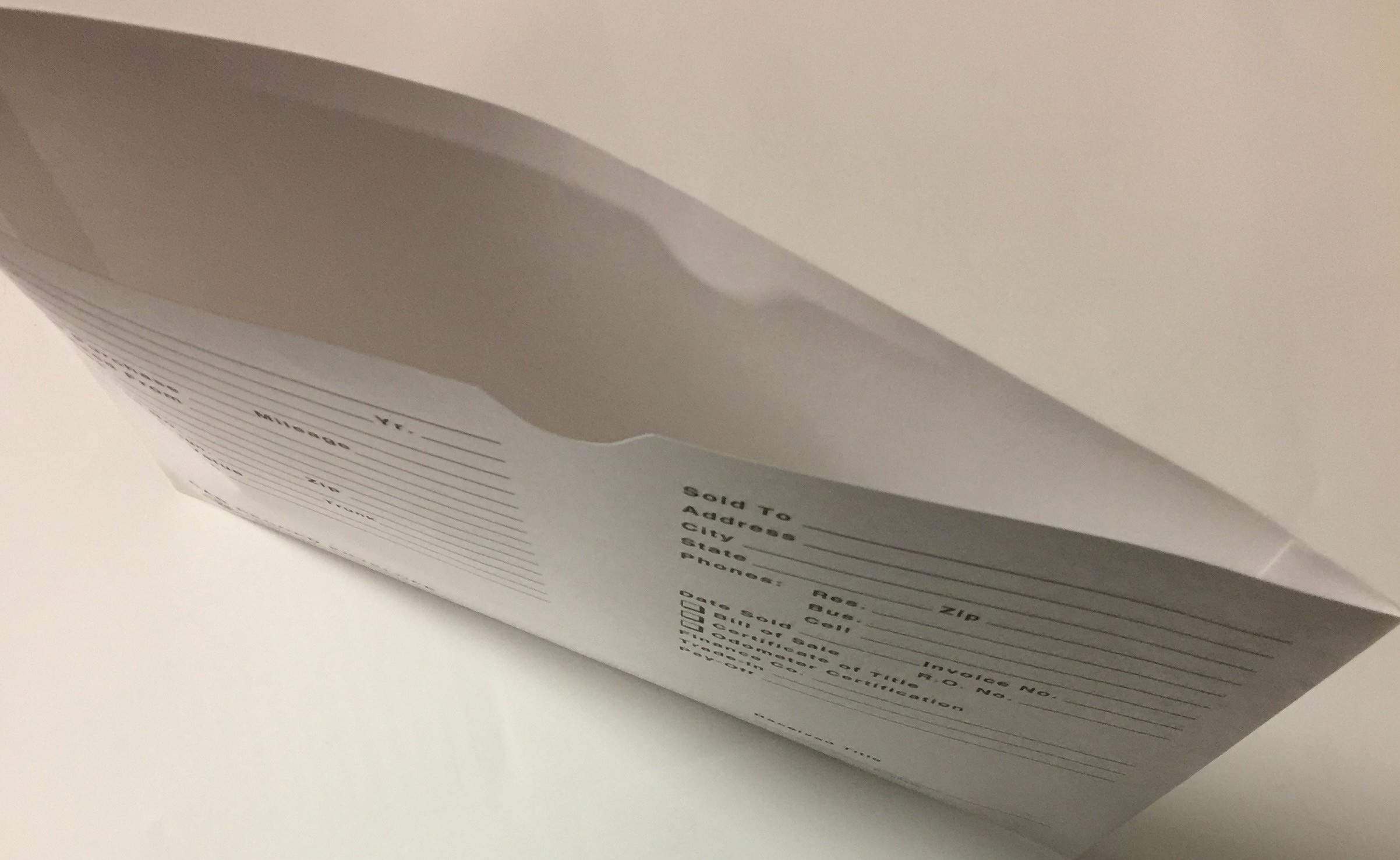 A Plus Vehicle Dealer Envelopes #19 - White Pack of 200 | Deal Jackets for Auto Sales & Finance Documents | Perfect for Car Dealerships, Title Transfers & Loan Paperwork (V3)