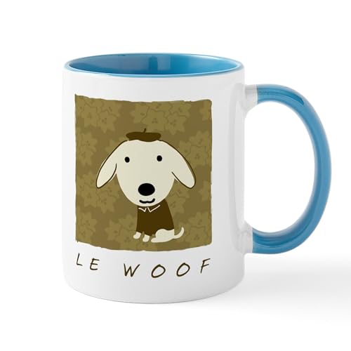 White/Blue Inside - Le Woof Mug