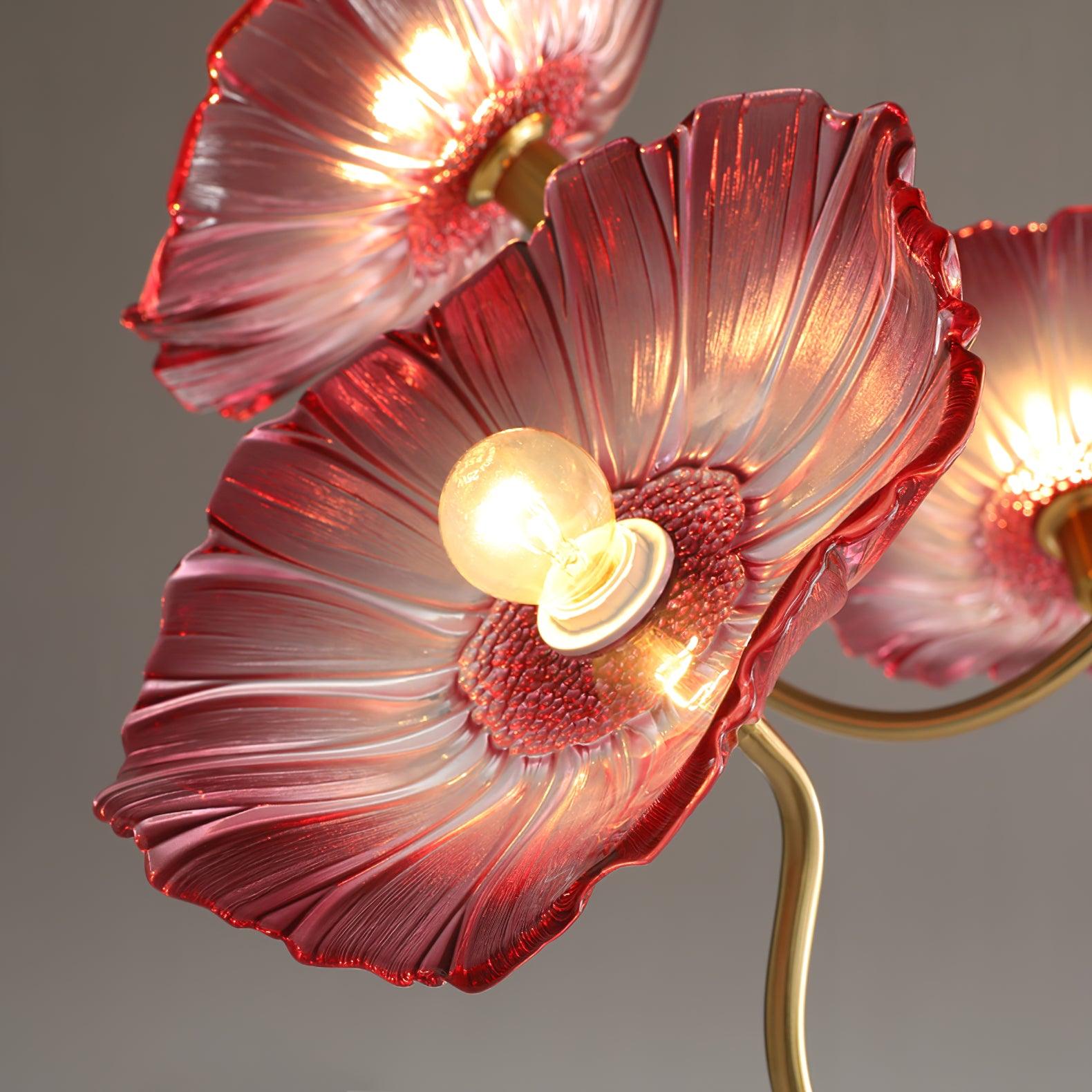 Elegant Lotus Leaf Glass Chandelier - Modern Crystal Ceiling Light Fixture for Dining Room, Living Room, Bedroom Decor | Perfect for Home, Hotel, Restaurant Lighting