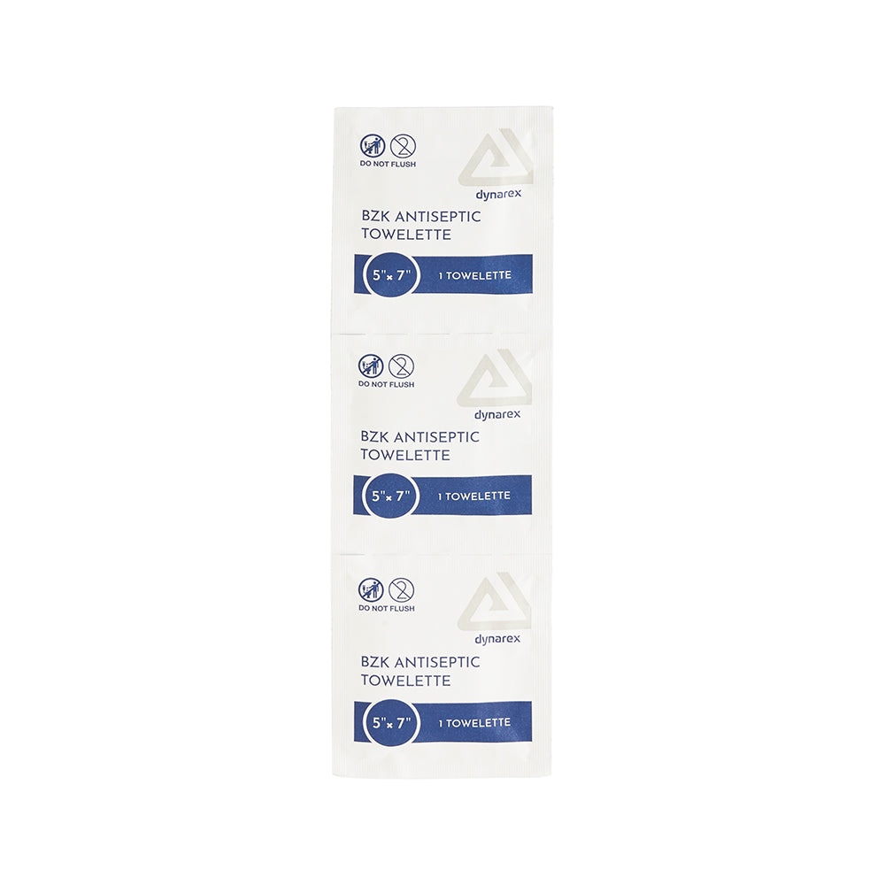 Benzalkonium Chloride Antiseptic Wipes 5x7 Inches - 100 Count Box | First Aid, Wound Care, Sanitizing Hands & Surfaces