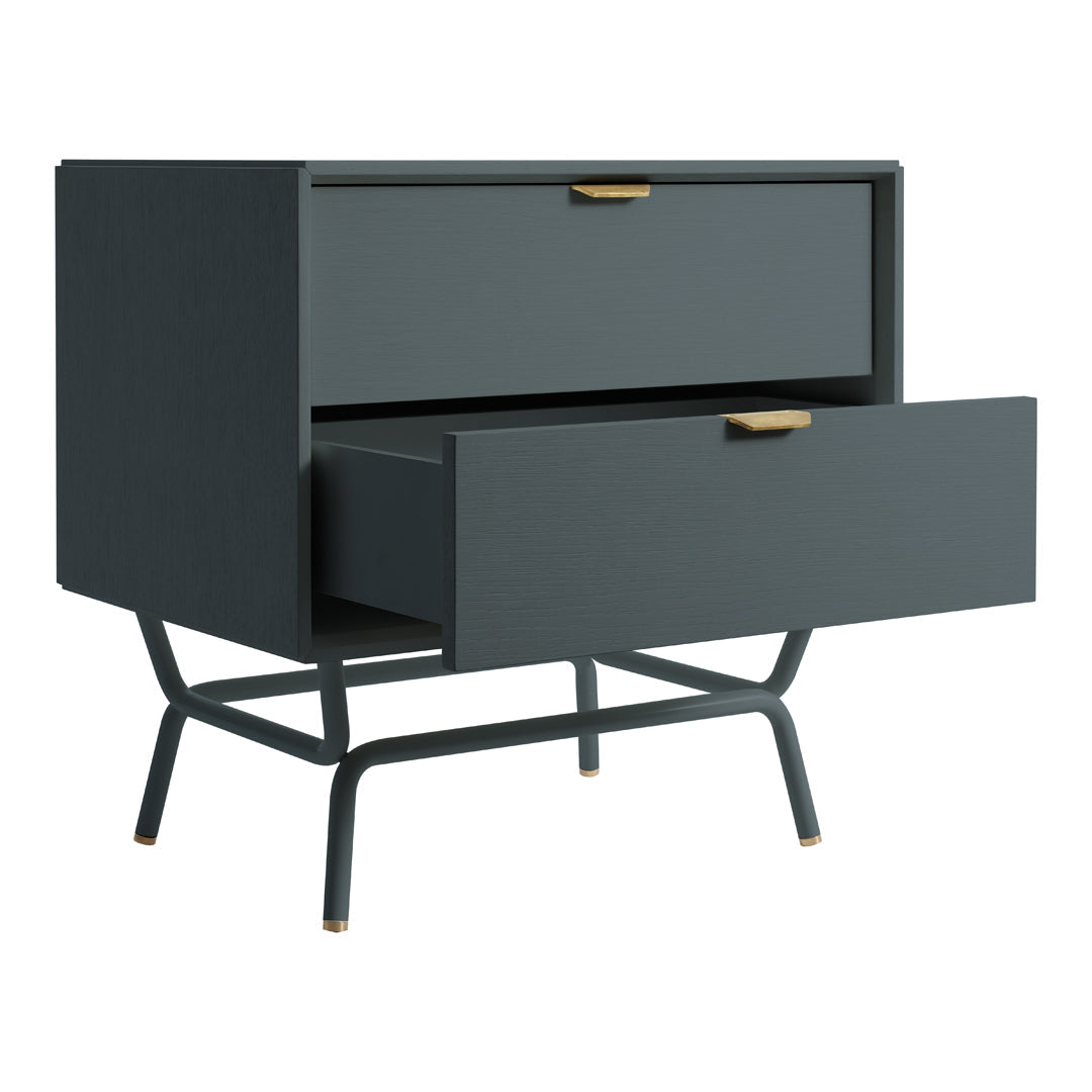 Modern Blu Dot Dang Nightstand - Minimalist Bedside Table with Storage Shelf | Perfect for Small Spaces, Bedrooms & Apartments