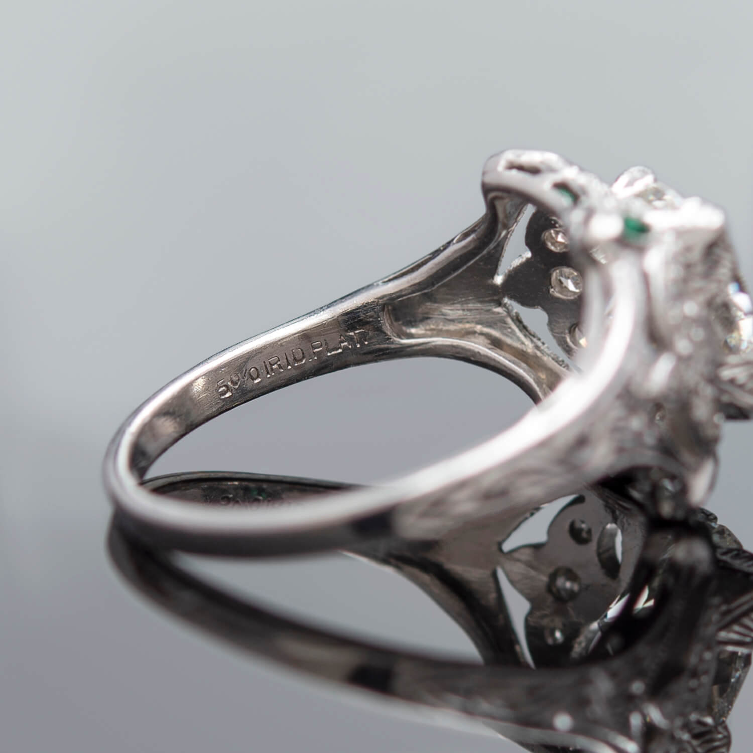 Art Deco Platinum Diamond & Emerald Engagement Ring 1.78ct - Vintage Inspired Wedding Band, Perfect for Proposals, Anniversaries & Special Occasions