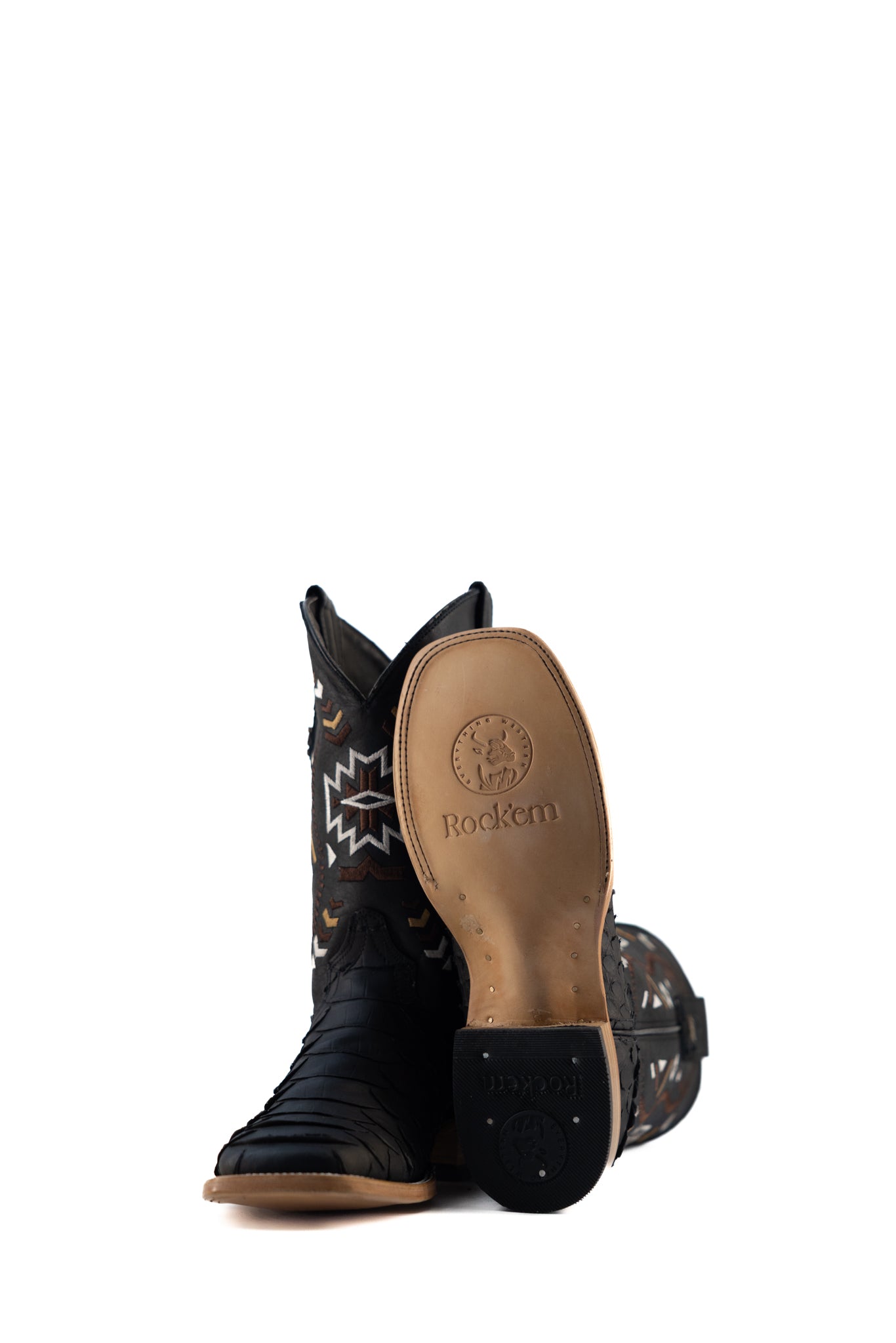 Shelby Azteck Python Matte Square Toe Cowboy Boots for Men - Western Style Leather Boots with Exotic Snake Skin Design - Perfect for Rodeo, Country Music Festivals & Western Fashion