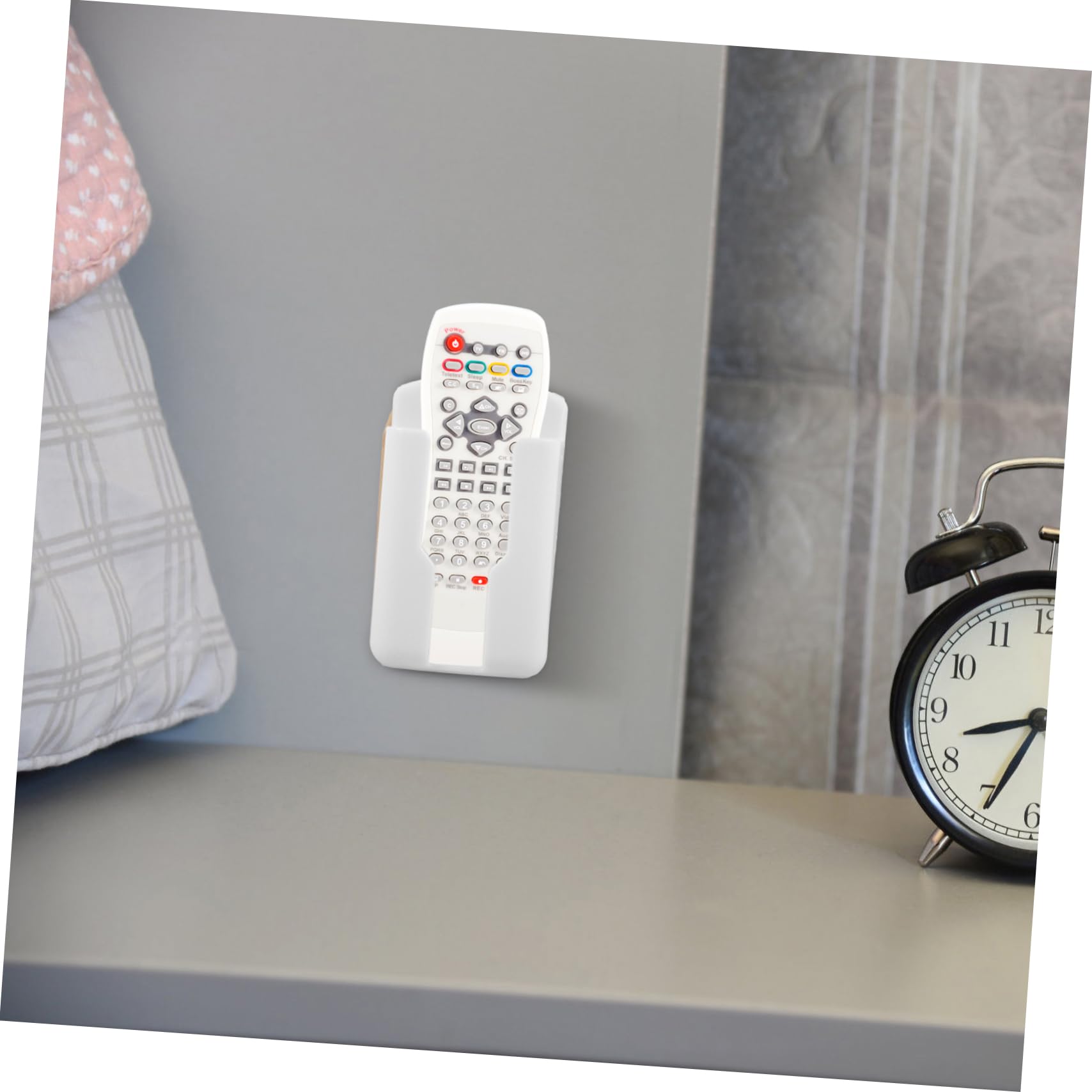 Zerodeko 10-Pack Wall Mount Bedside Organizer - Easy Install Remote Holder for TV, Phone & Essentials | Perfect for Bedroom, Living Room & Dorm Organization