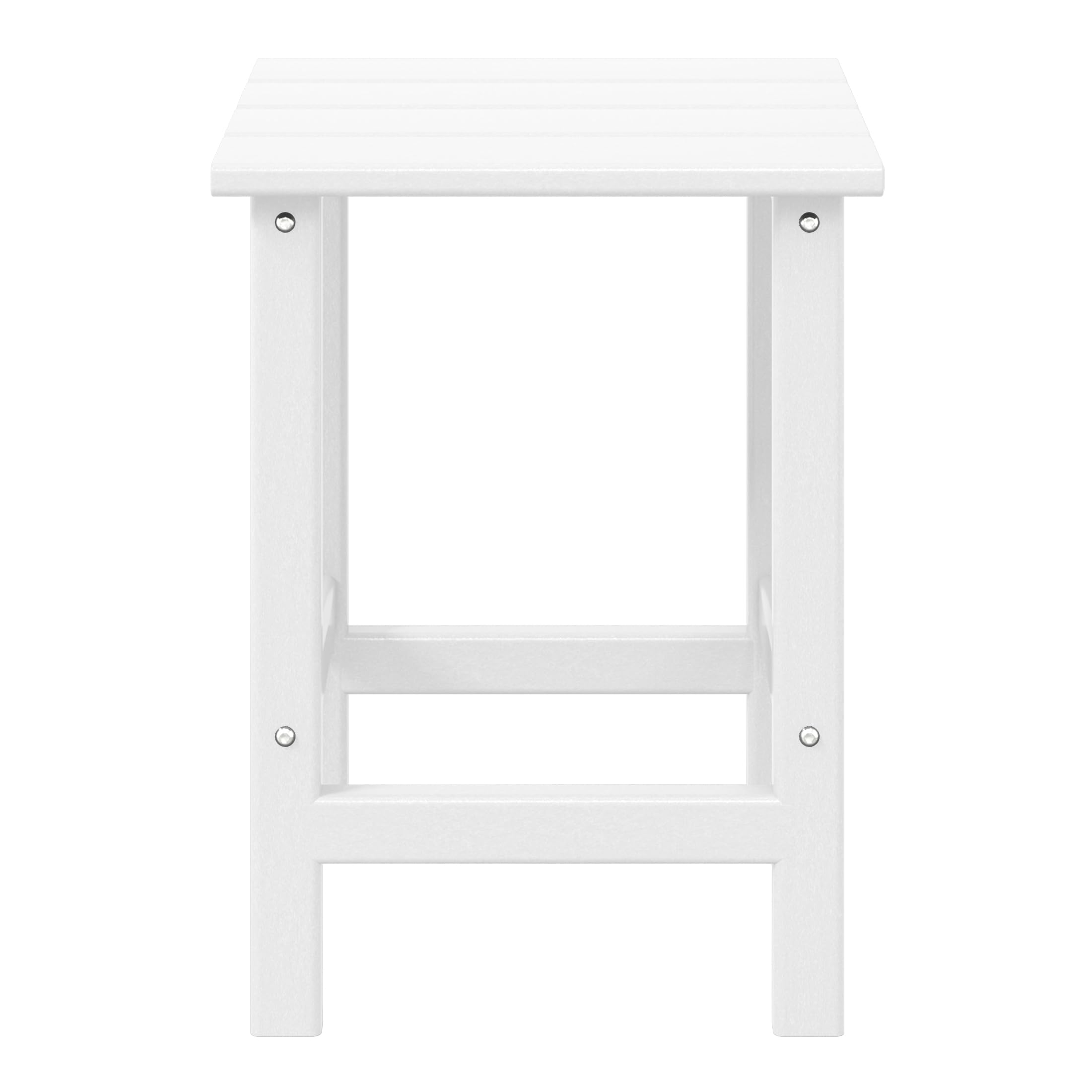 WestinTrends White All-Weather Poly Lumber Adirondack Square End Table - Outdoor Patio Furniture for Garden, Poolside & Deck Decor