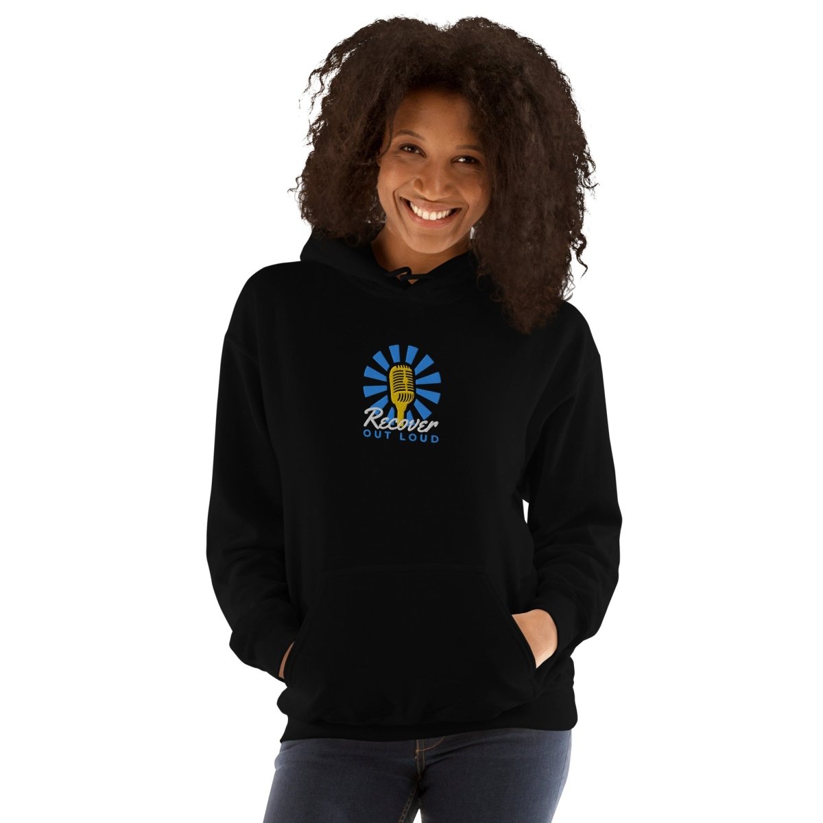 Recover Out Loud Premium Embroidered Unisex Hoodie - Soft Cotton Pullover Sweatshirt for Men & Women - Perfect for Recovery Support, Casual Wear & Outdoor Activities