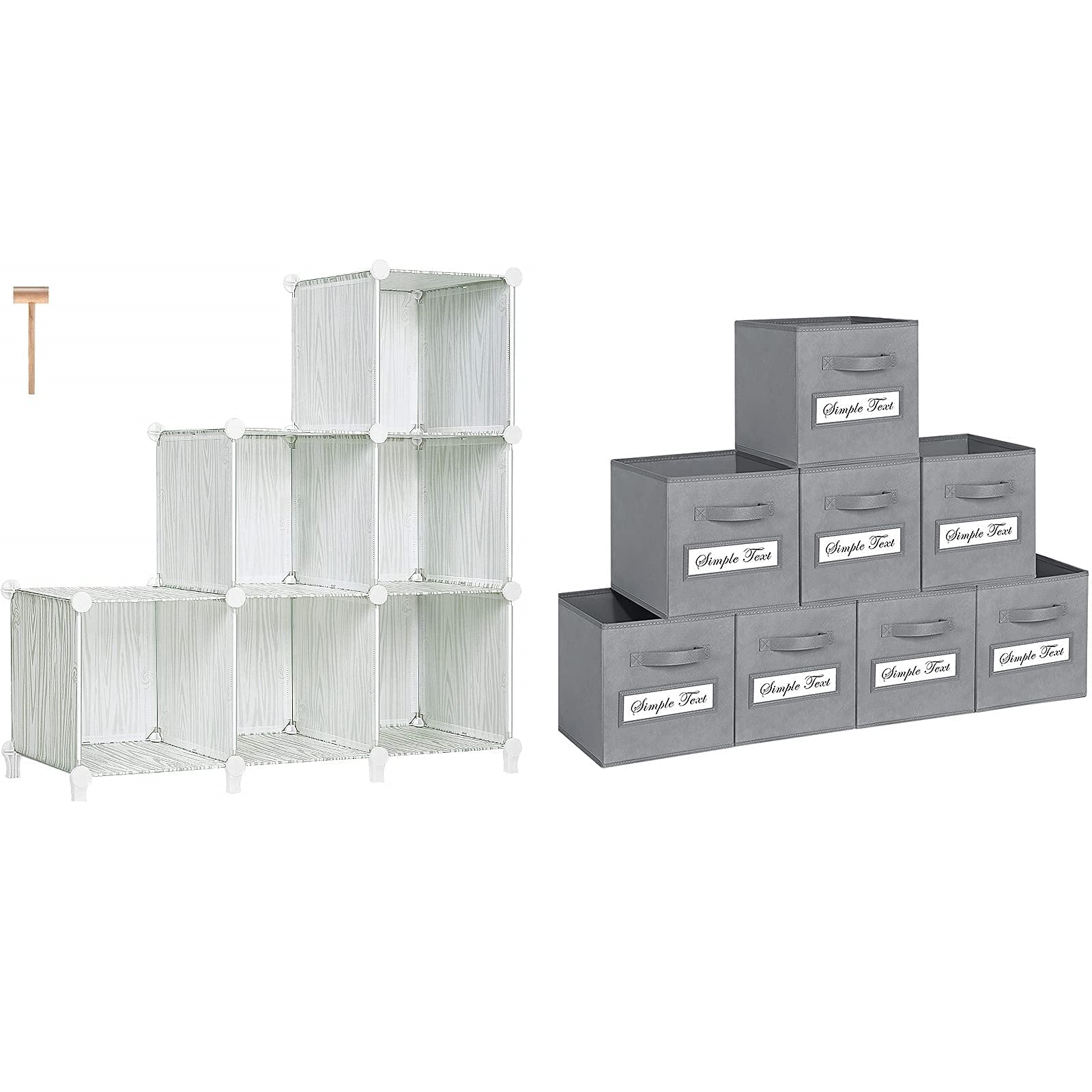 TomCare 6-Cube Closet Organizer & Bookshelf with 8 Storage Cubes - Perfect for Bedroom, Living Room & Office Storage Solutions