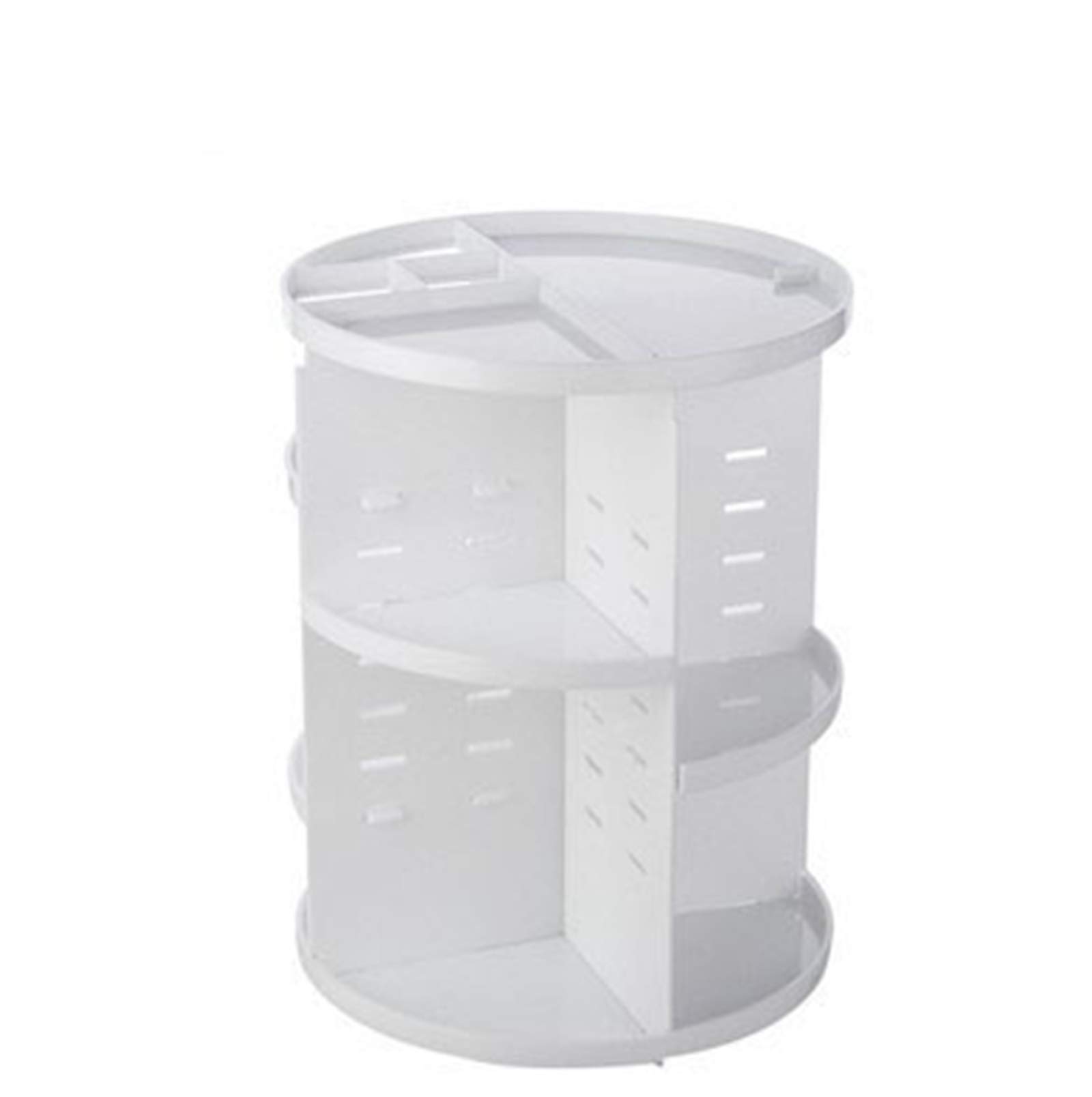 360° Rotating Makeup Organizer - Adjustable Cosmetic Storage Stand for Makeup Brushes, Lipsticks & Skincare | Perfect for Dresser, Bedroom & Bathroom Vanity Organization (White)