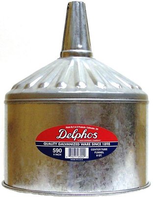 S&K Products Delphos 590 Funnel, 8-Quart (12-Pack) - Heavy Duty Plastic Funnel for Cooking, Baking, Auto Fluids & DIY Projects