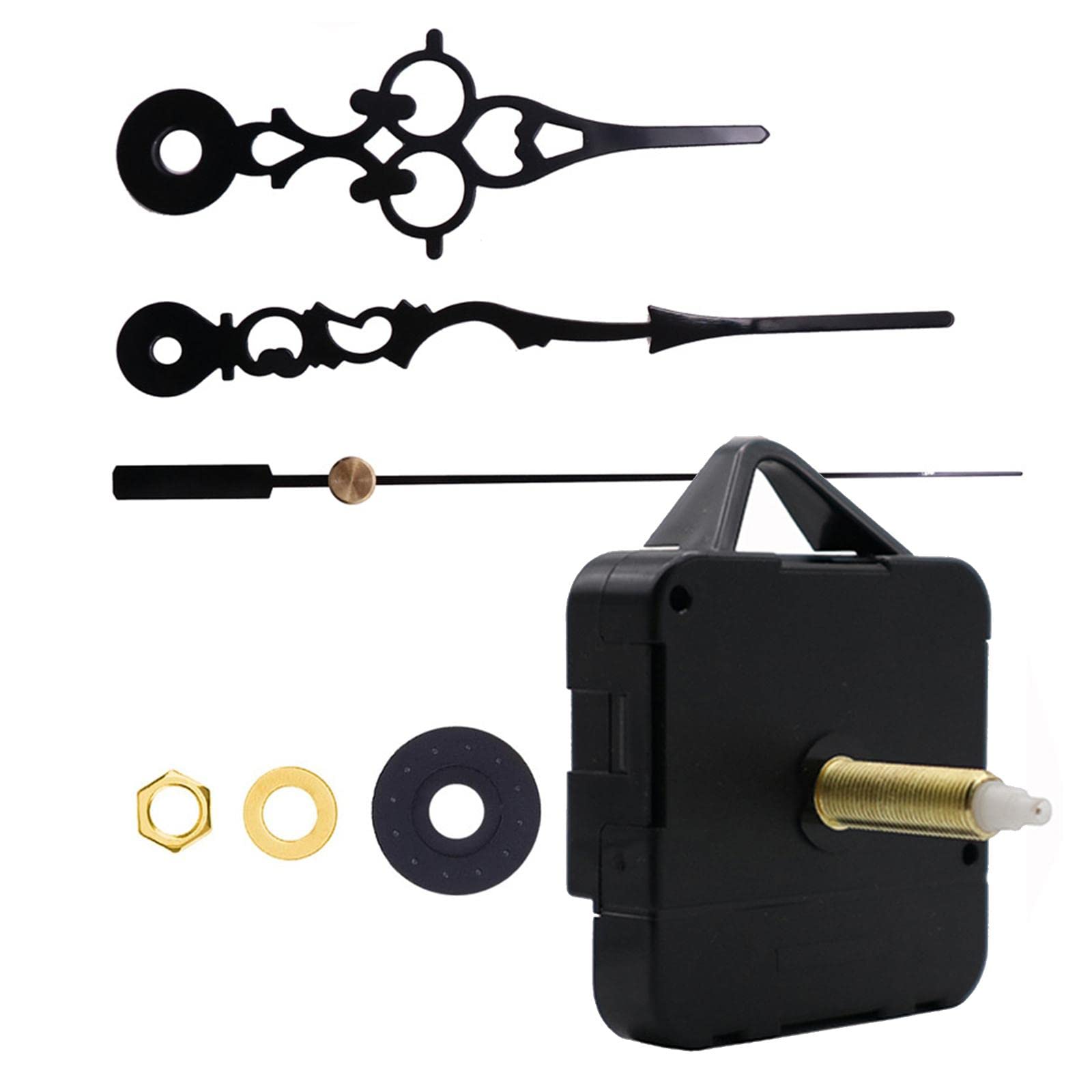 Premium DIY Wall Quartz Clock Movement Mechanism - Replacement Parts for Frameless Wall Clocks - Repair Broken Quartz Clock Motors - Flower Black Design - Perfect for Home Decor, Office, and Gift Giving