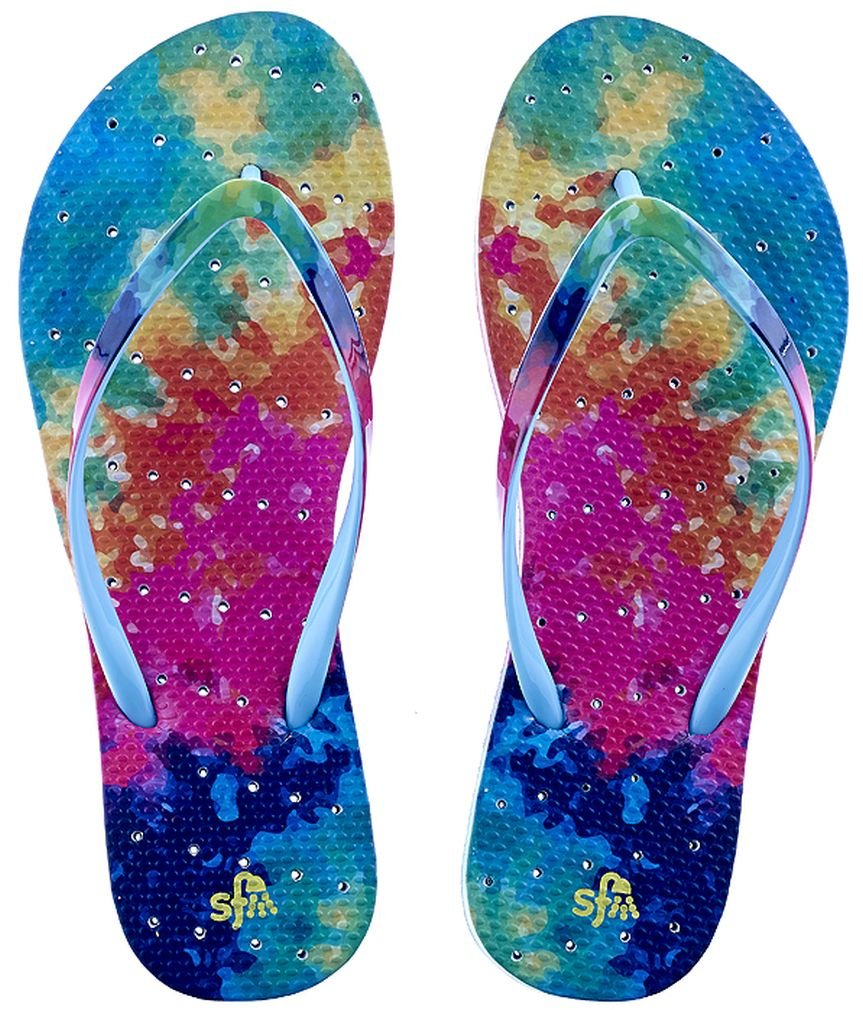 Showaflops Women's Antimicrobial Shower Sandals - Non-Slip Water Shoes for Pool, Beach, Gym & Dorm - Quick-Dry Comfortable Flip Flops for Swimming, Spa & Travel