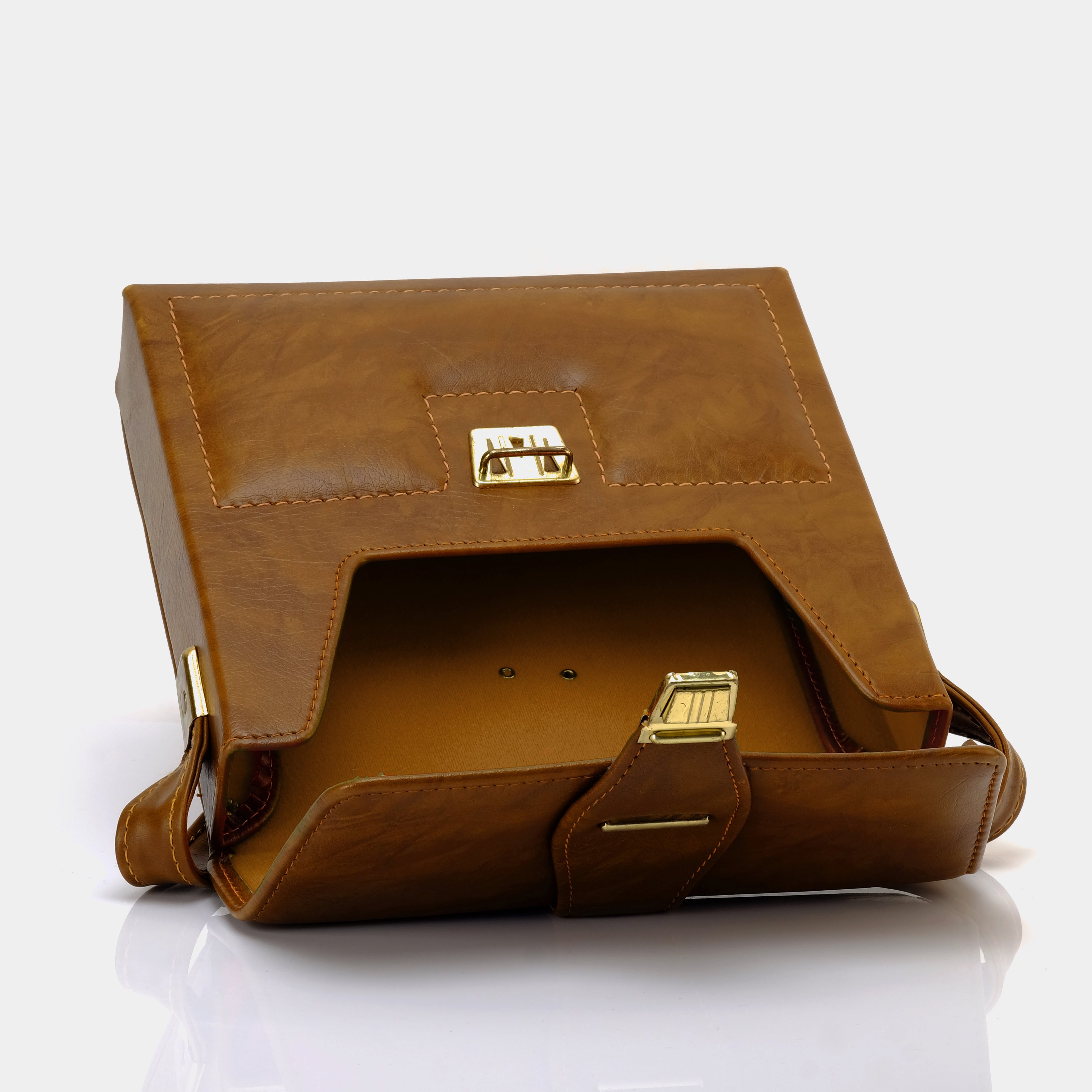 Brown Faux Leather Instant Camera Case - Foldable Protective Cover for Fujifilm Instax Mini 9/11/40, Polaroid Now, Kodak Printomatic | Perfect for Travel, Parties & Photo Walks