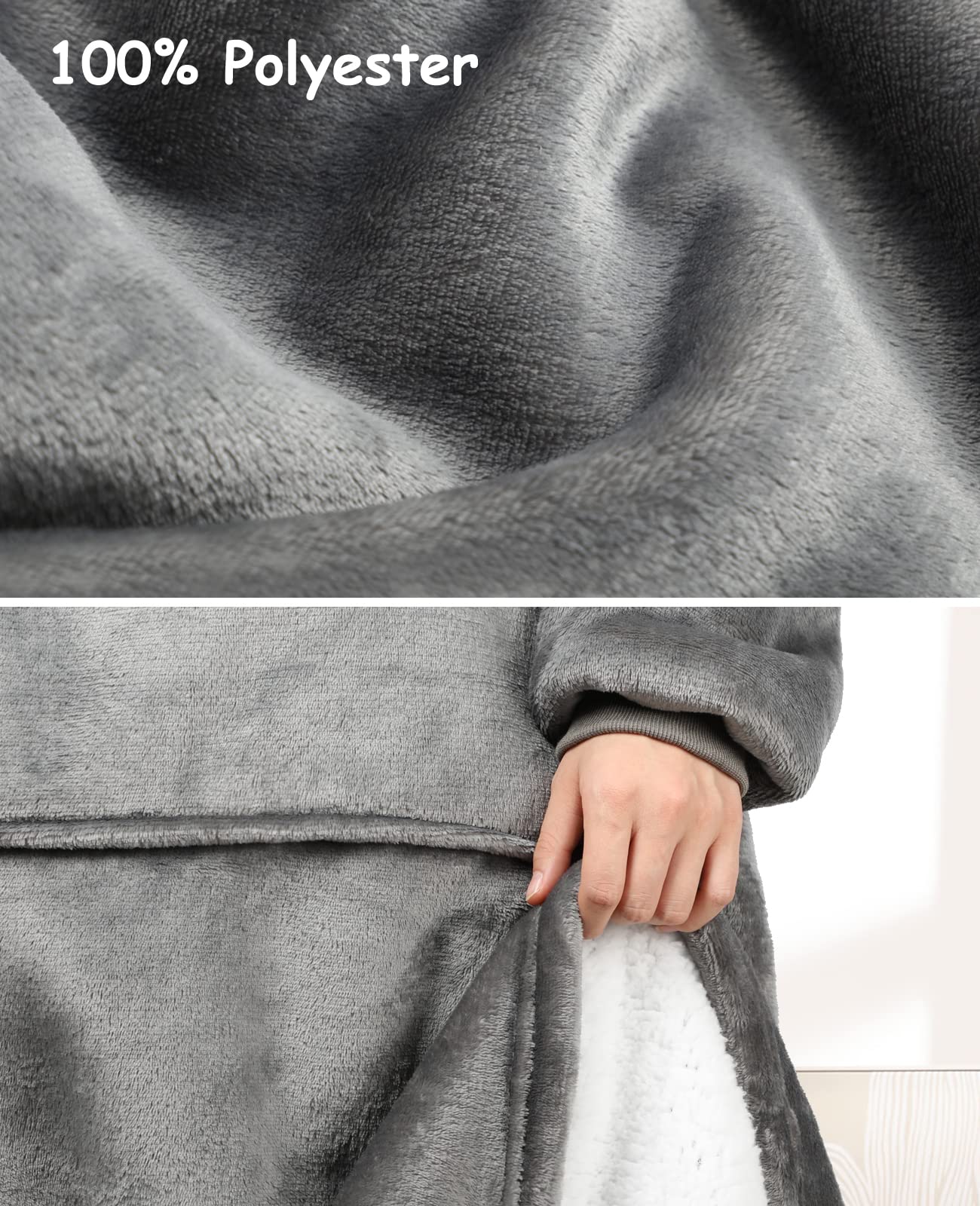 Sendowtek Unisex Oversized Hoodie - Ultra Soft & Warm Fleece-Lined Pullover Hooded Sweatshirt for Men & Women - Cozy Comfortable Wear for Adults & Teens - Perfect for Indoor, Outdoor & Long Wear