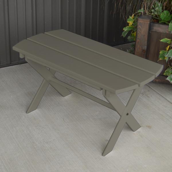 A & L Furniture Yellow Pine Folding Coffee Table - Rustic Wooden Side Table for Living Room, Patio, or Small Spaces - Perfect for Coffee, Books, and Decor