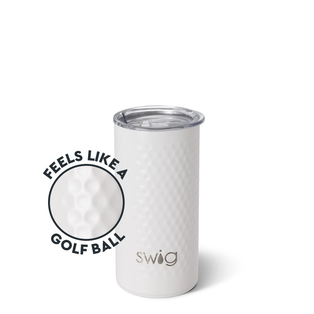 12oz Golf Ball Design Slim Tumbler - Insulated Stainless Steel Travel Mug for Coffee & Tea - Perfect for Golfers, Office Use & Outdoor Activities