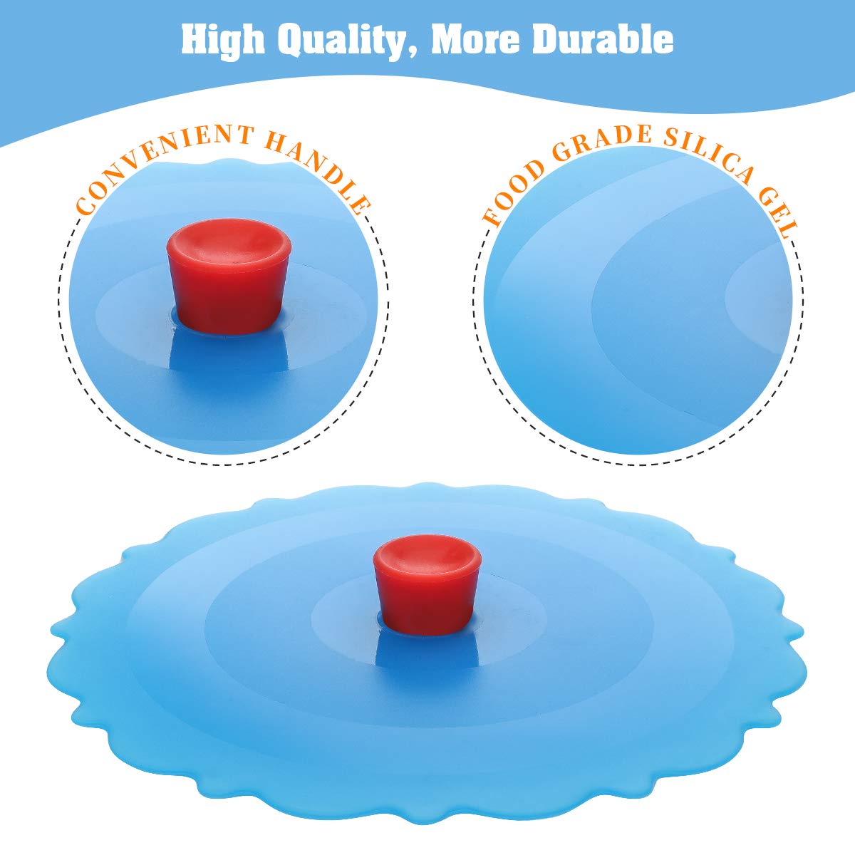Premium Silicone Cup Covers Set of 4 - Colorful Reusable Lids for Mugs, Tea Pots & Coffee Cups | Flexible, Heat-Resistant Drink Lids for Hot Beverages | Perfect for Home, Office & Travel Use