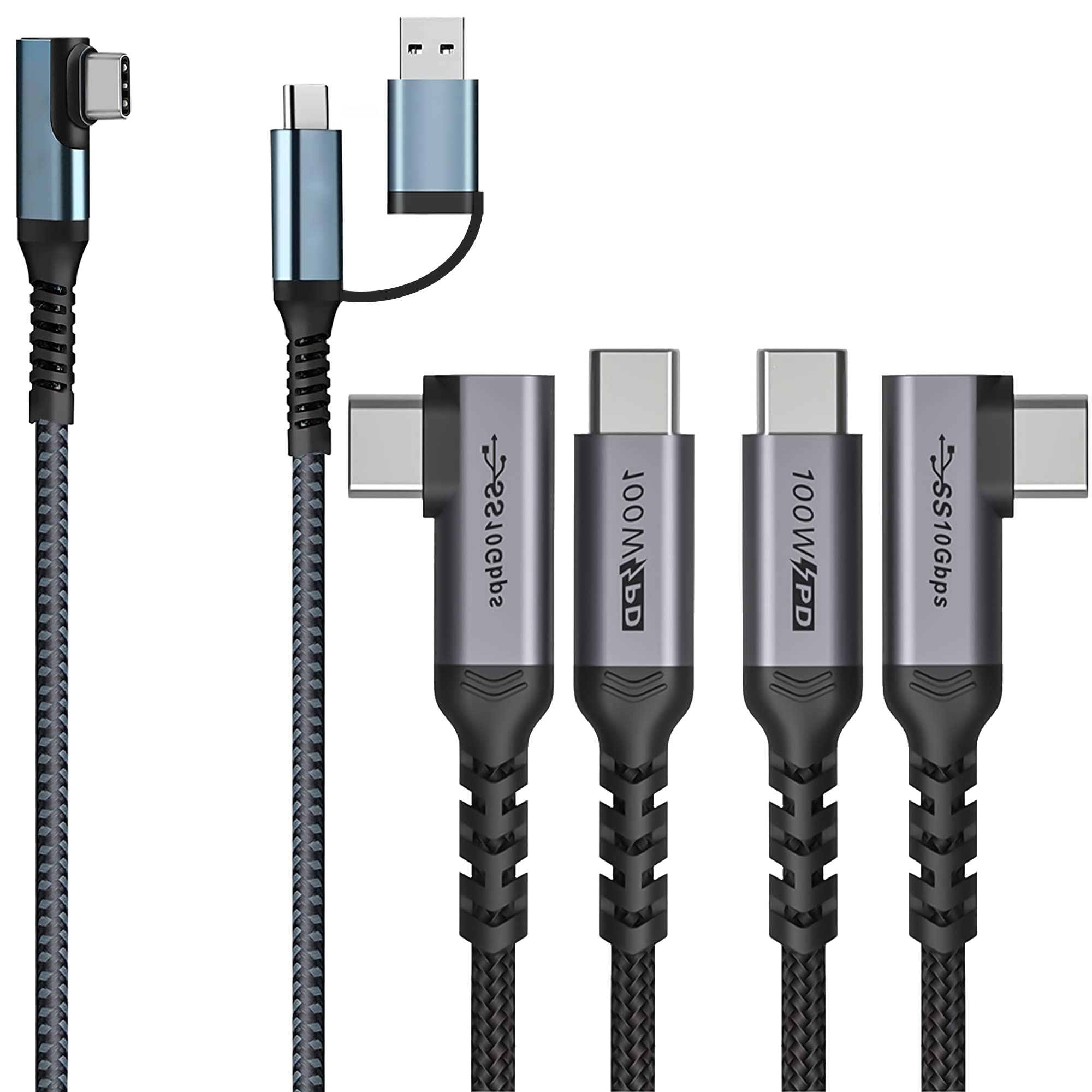 20FT VR Link Cable for Oculus Quest 2 - USB 3.2 Type C to C 5Gbps High Speed Data Transfer & 100W Fast Charging Cord - Right Angle 90 Degree USB C Cable for Gaming, Streaming & Virtual Reality Experiences