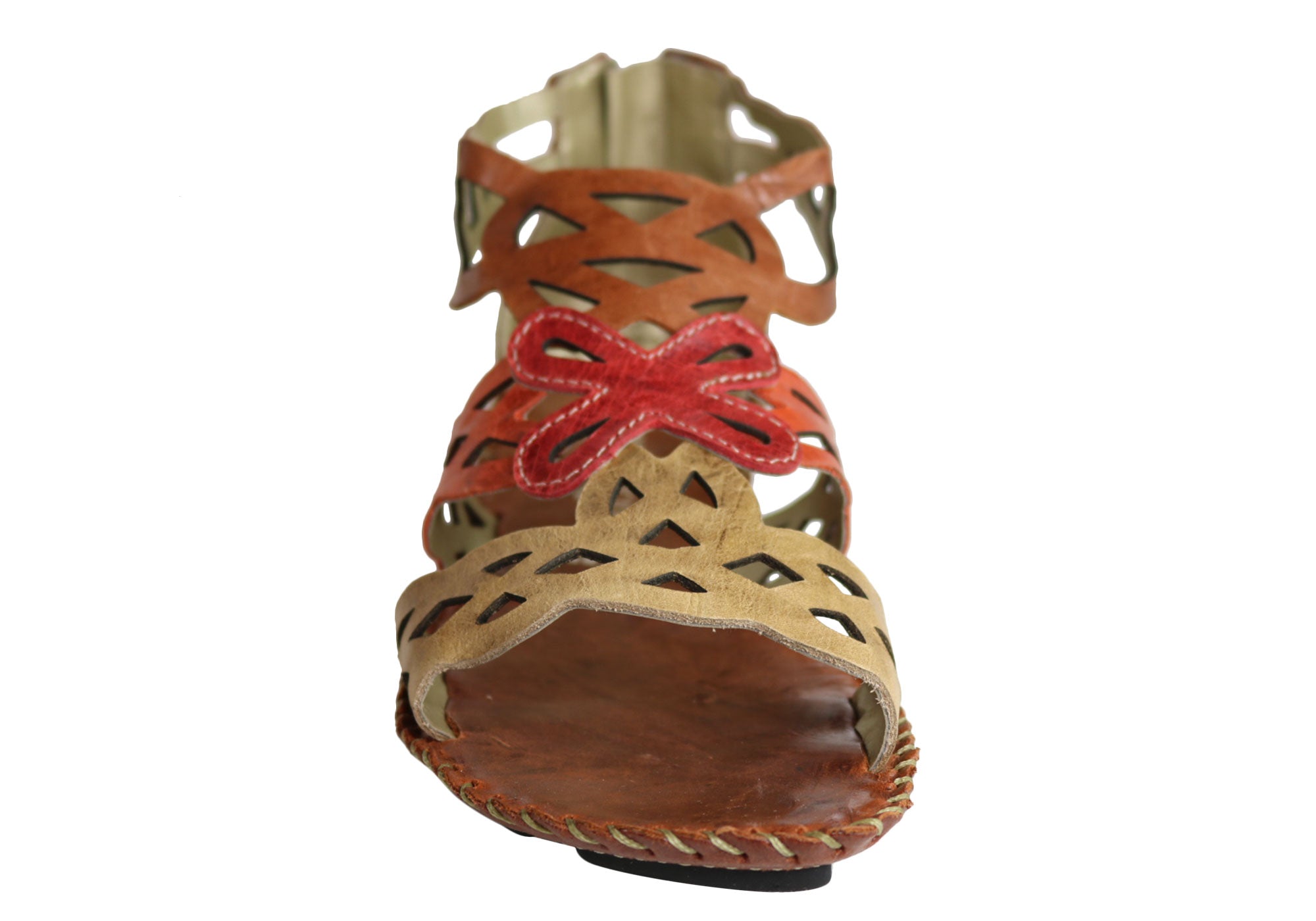 Andacco Betti Women's Comfortable Flat Leather Sandals - Handmade in Brazil - Perfect for Beach, Vacation & Summer Outfits