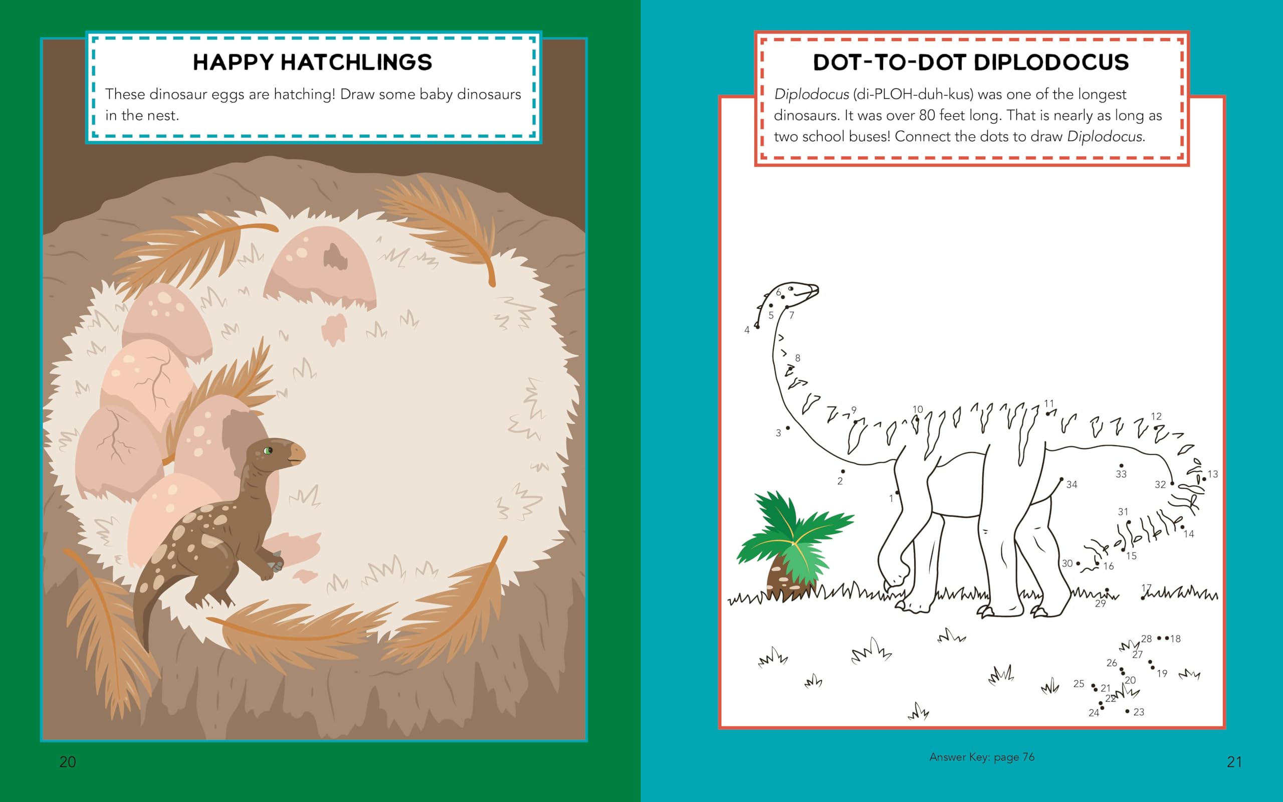 Dinosaur Activity Book for Kids: 70 Fun Learning Activities - Coloring, Dot-to-Dot & Spot the Difference Games | Perfect for Travel, Birthday Gifts & Classroom Activities