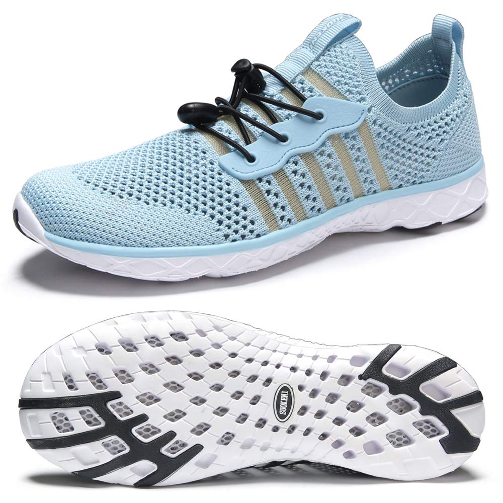 SUOKENI Women's Quick-Dry Slip-On Water Shoes for Beach, Pool, Surfing & Water Sports - Lightweight Aqua Shoes for Swimming, Kayaking, and Outdoor Activities