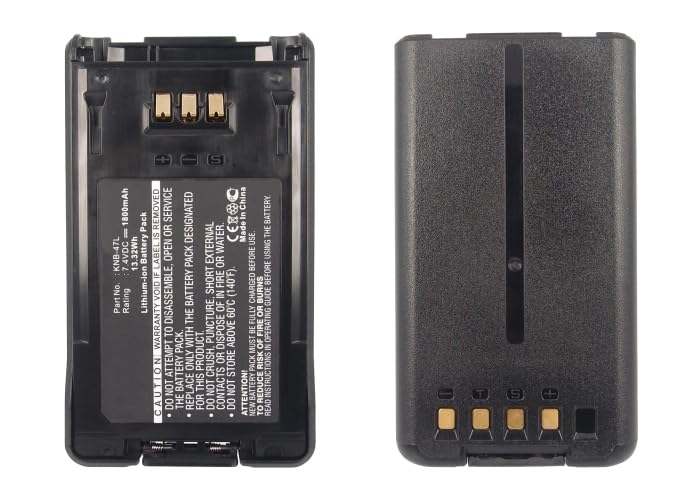 Synergy Digital 2-Way Radio Battery - 1800mAh Li-ion Replacement for Kenwood KNB-50NC & KNB-47L (7.4V High Capacity) - Perfect for Business, Security, and Outdoor Communication