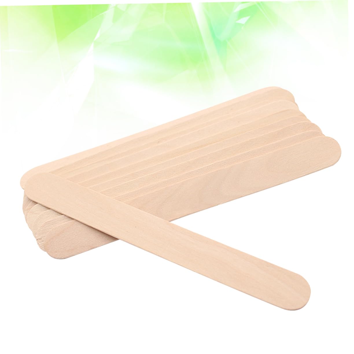 100pcs Wooden Facial Hair Removal Tool Set - Natural Dermaplaning Scraper, Exfoliating Beauty Care Stick for Smooth Skin - Perfect for Eyebrow Shaping & At-Home Spa Treatments