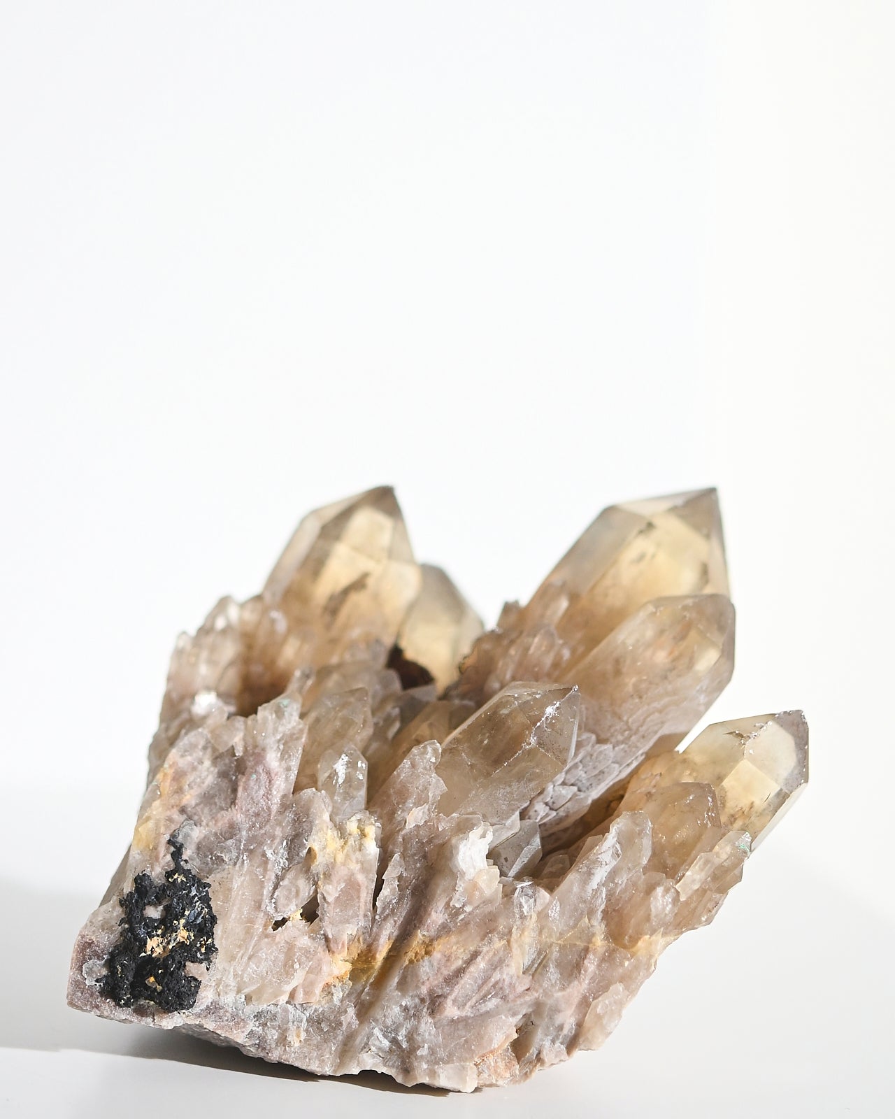 Natural Elestial Citrine Crystal Cluster - 1lb Raw Healing Stone for Meditation, Reiki, and Home Decor