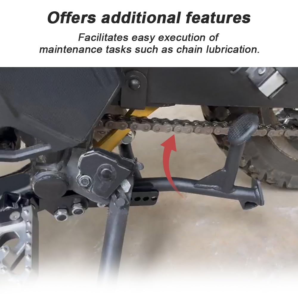 Xitomer Motorcycle Center Kickstand for KLR650 Gen 3 (2022+) - Heavy Duty Bike Center Stand with Foot Lever - Perfect for Parking, Maintenance & Storage