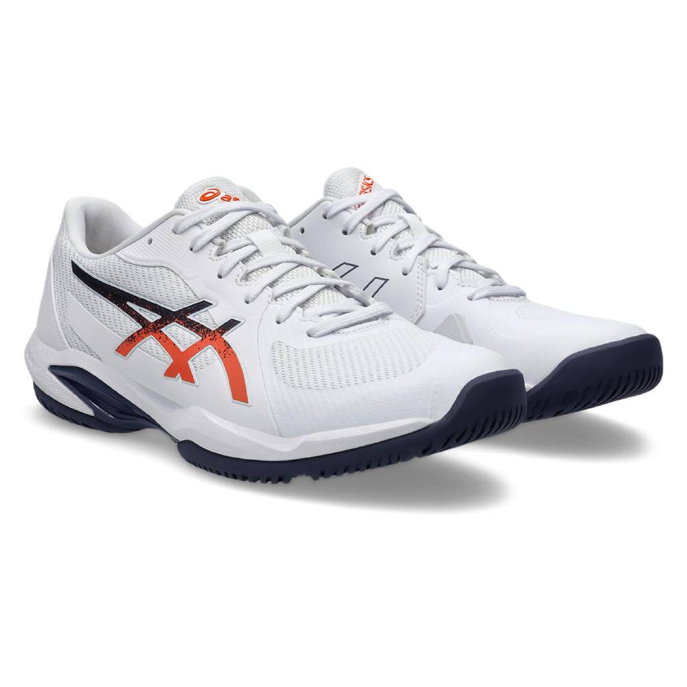 ASICS Solution Swift FF 2 Men's Tennis Shoes - Lightweight Performance Court Shoes for Men in White/Nova Orange - Perfect for Competitive Tennis Matches & Training Sessions